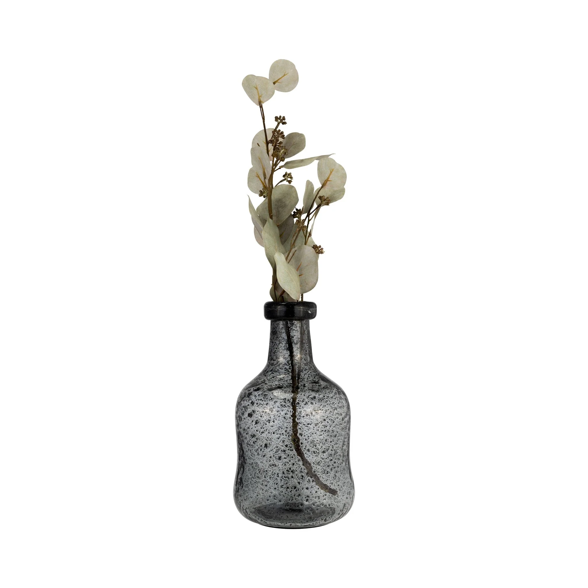 Glass, 11h" Irregular Shape Vase, Smoke - Image 3