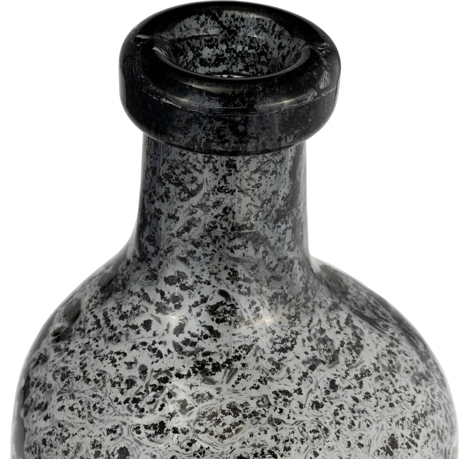 Glass, 11h" Irregular Shape Vase, Smoke - Image 4