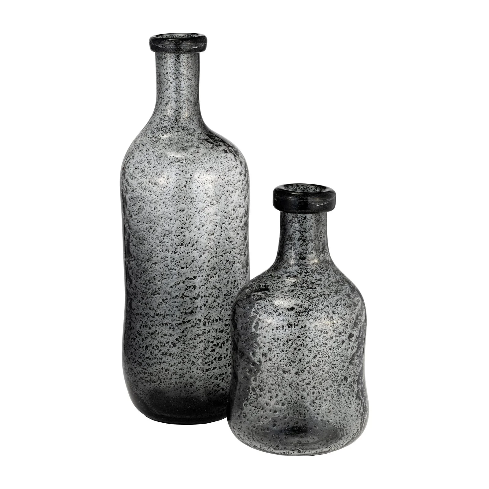 Glass, 11h" Irregular Shape Vase, Smoke - Image 8