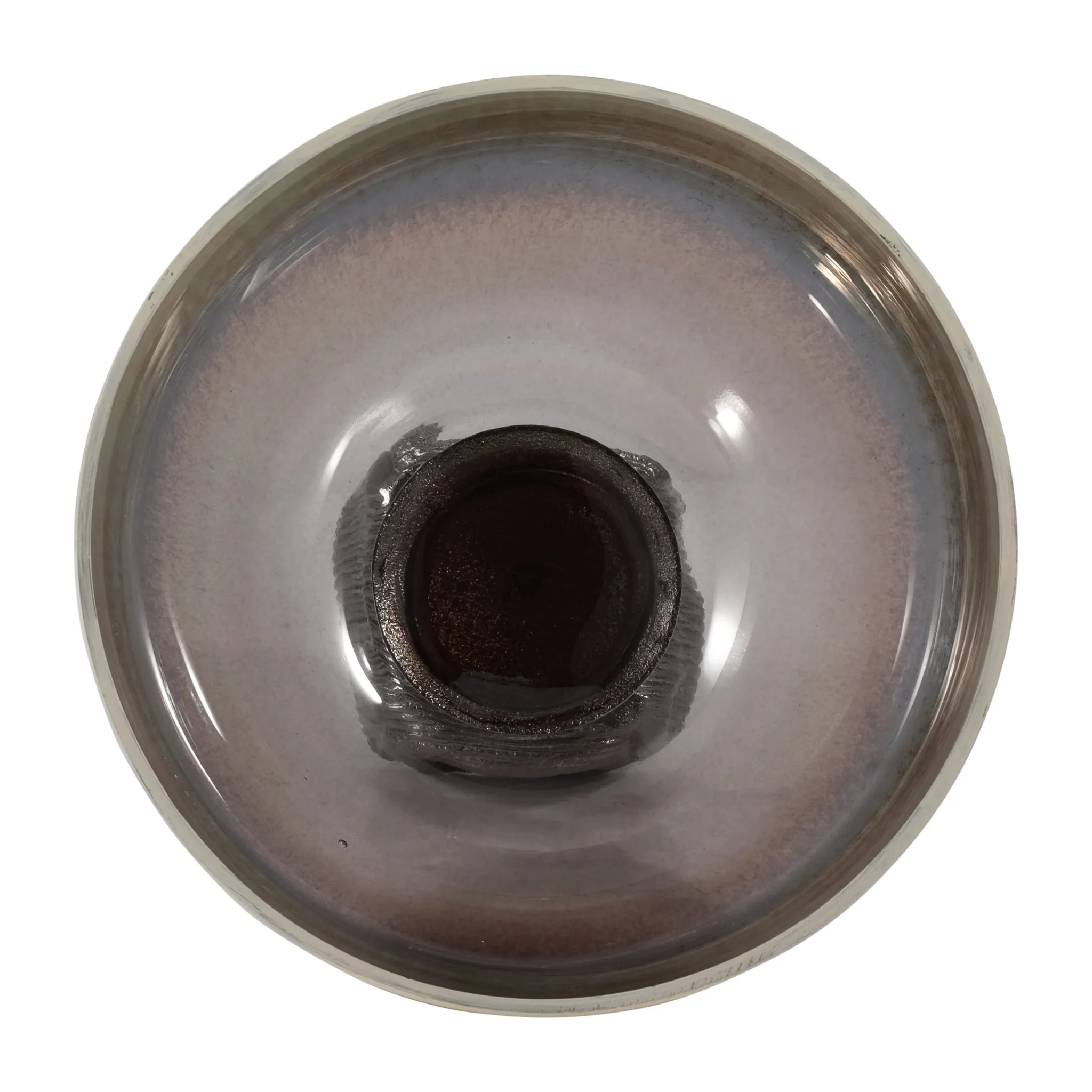 Glass, 12" Bowl On Metal Base, Multi Kd - Image 6