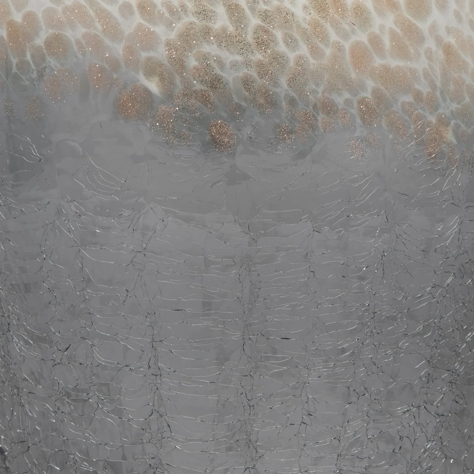 Glass, 12" Crackle Vase, Multi - Image 4