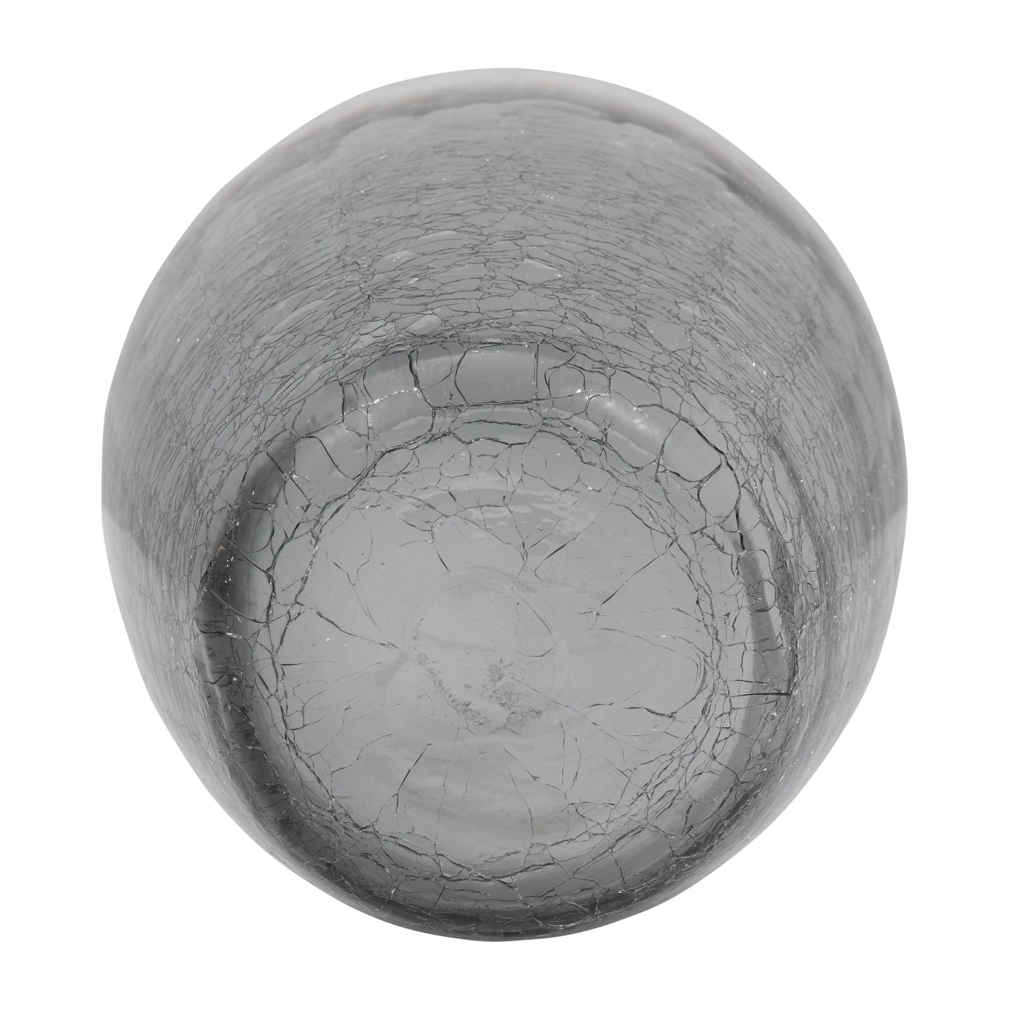 Glass, 12" Crackle Vase, Multi - Image 6