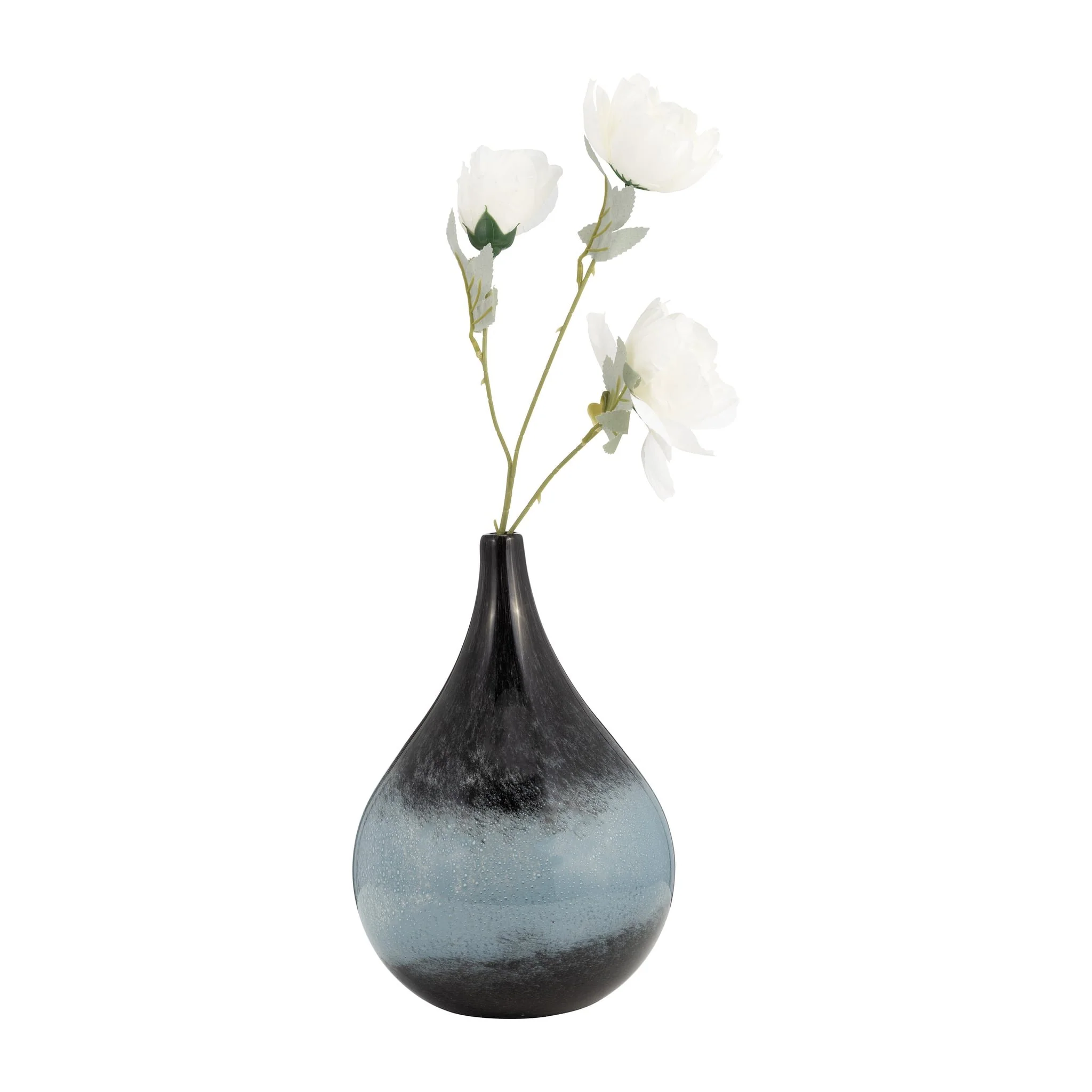 Glass, 12" Vase Blue Ombre - Image 2
