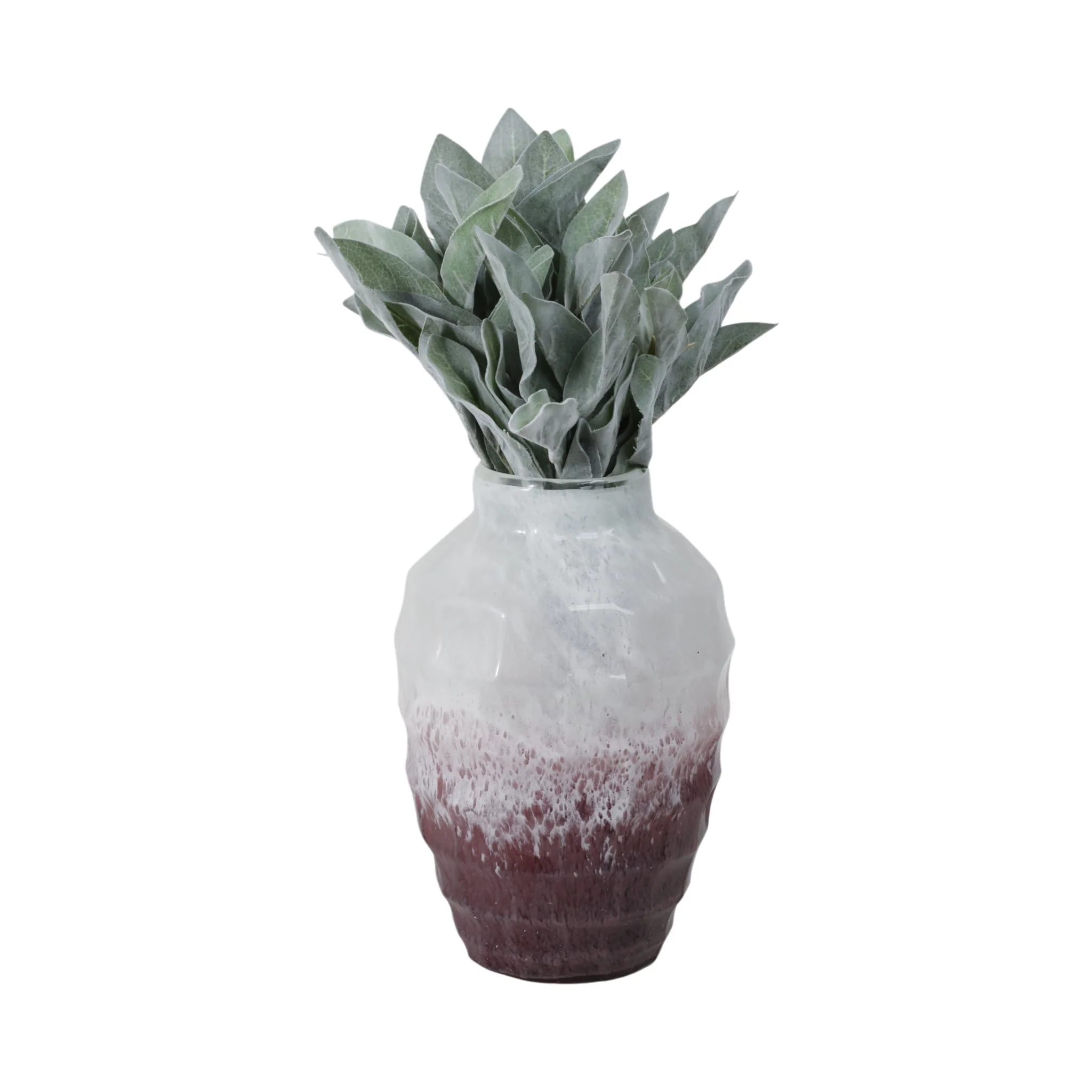 Glass, 12"h 2-tone Vase, Blush - Image 2