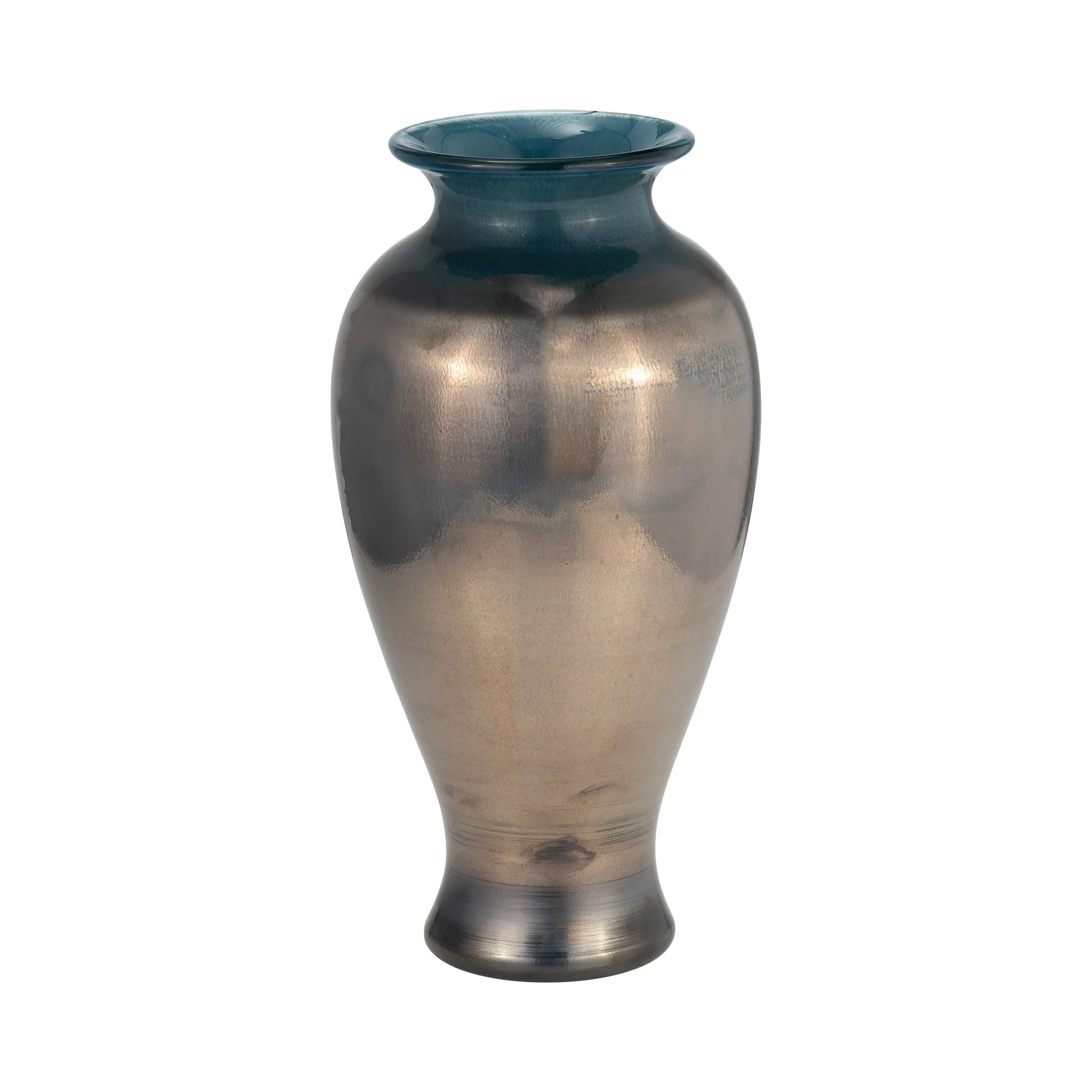 Glass, 12"h Olpe Vase, Teal - Image 2