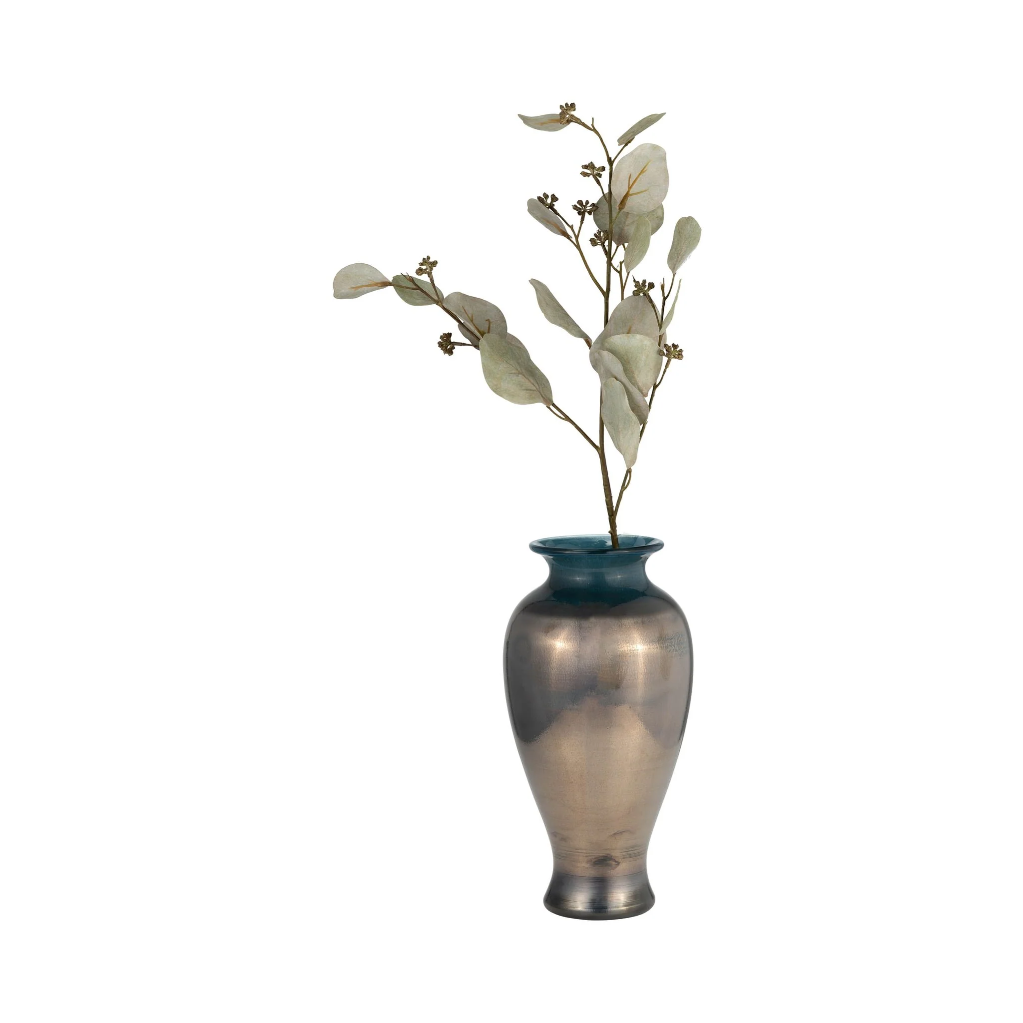 Glass, 12"h Olpe Vase, Teal - Image 3