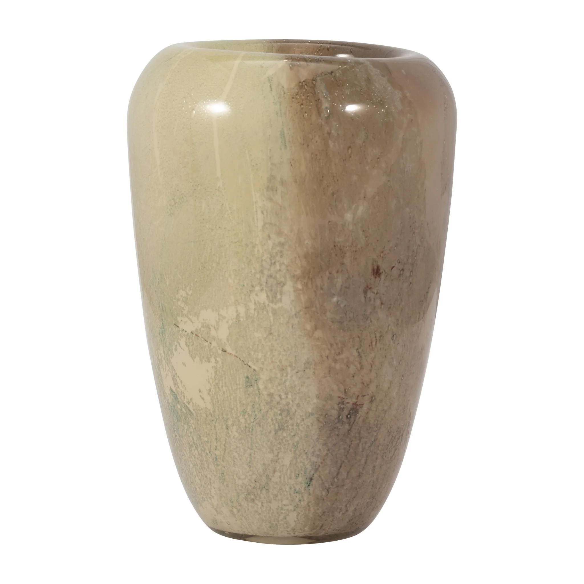 Glass, 13" 2-tone Vase, Nude - Image 2