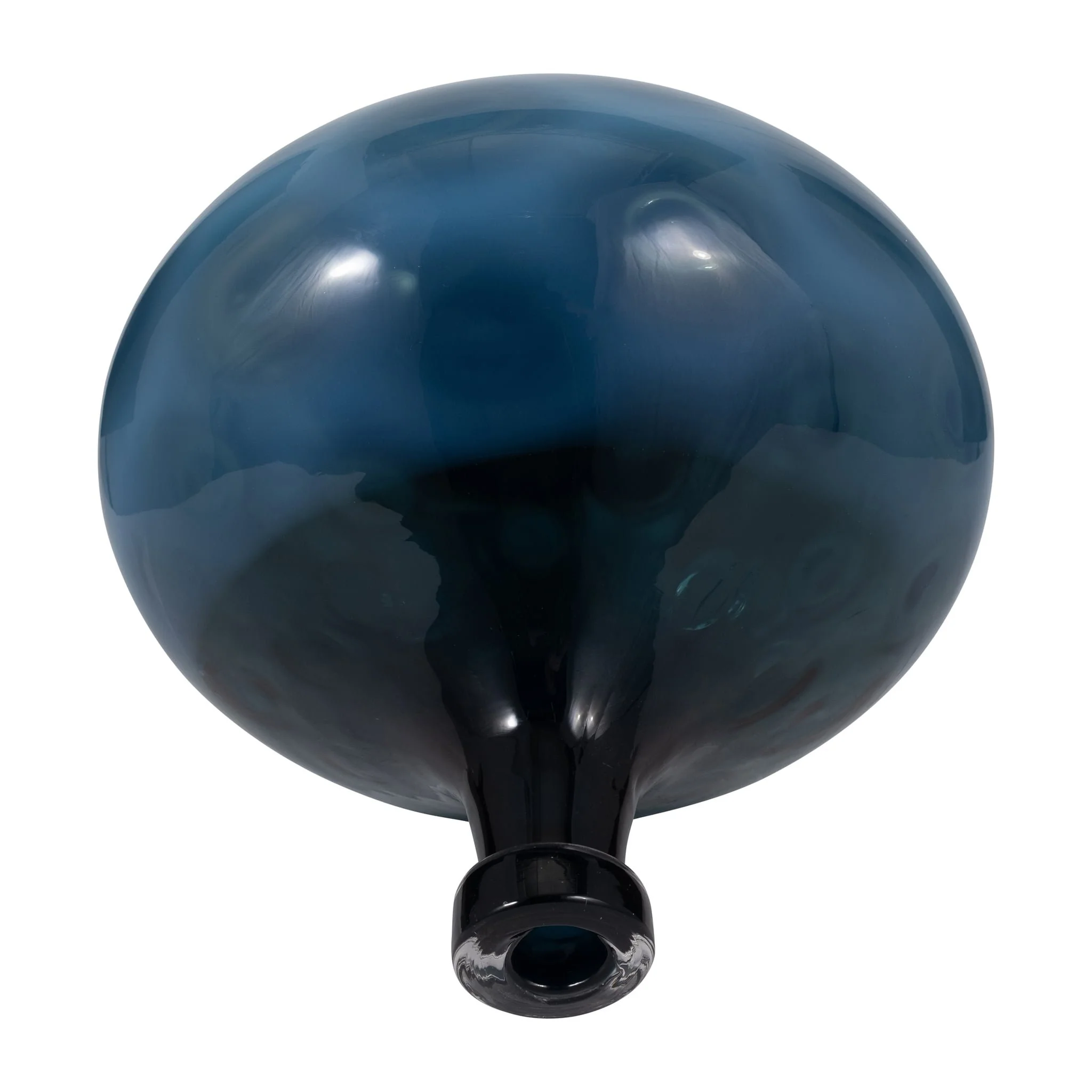 Glass, 13" Dimple Vase Blue - Image 4