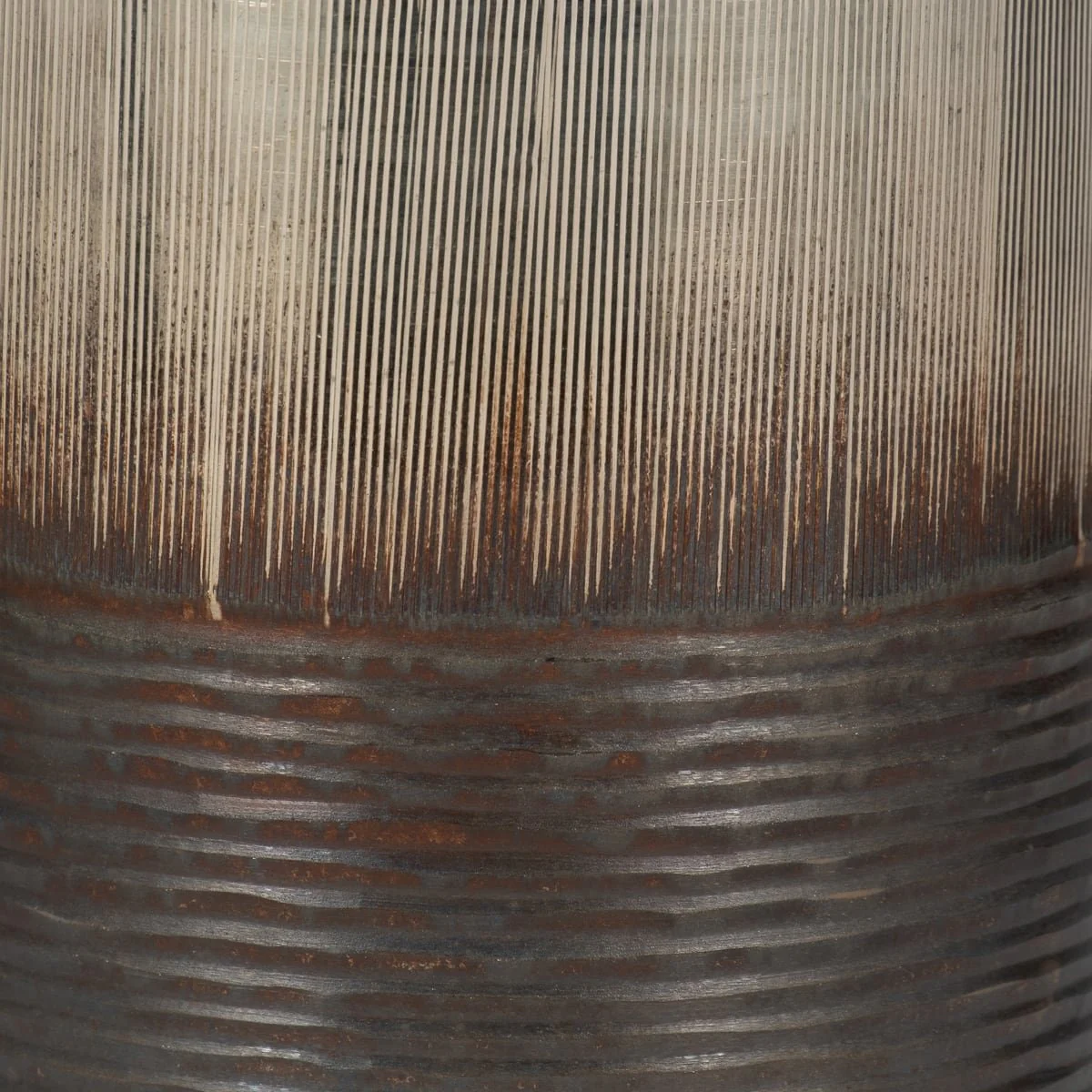 Glass, 13" Metallic 2-tone Vase, Silver - Image 4