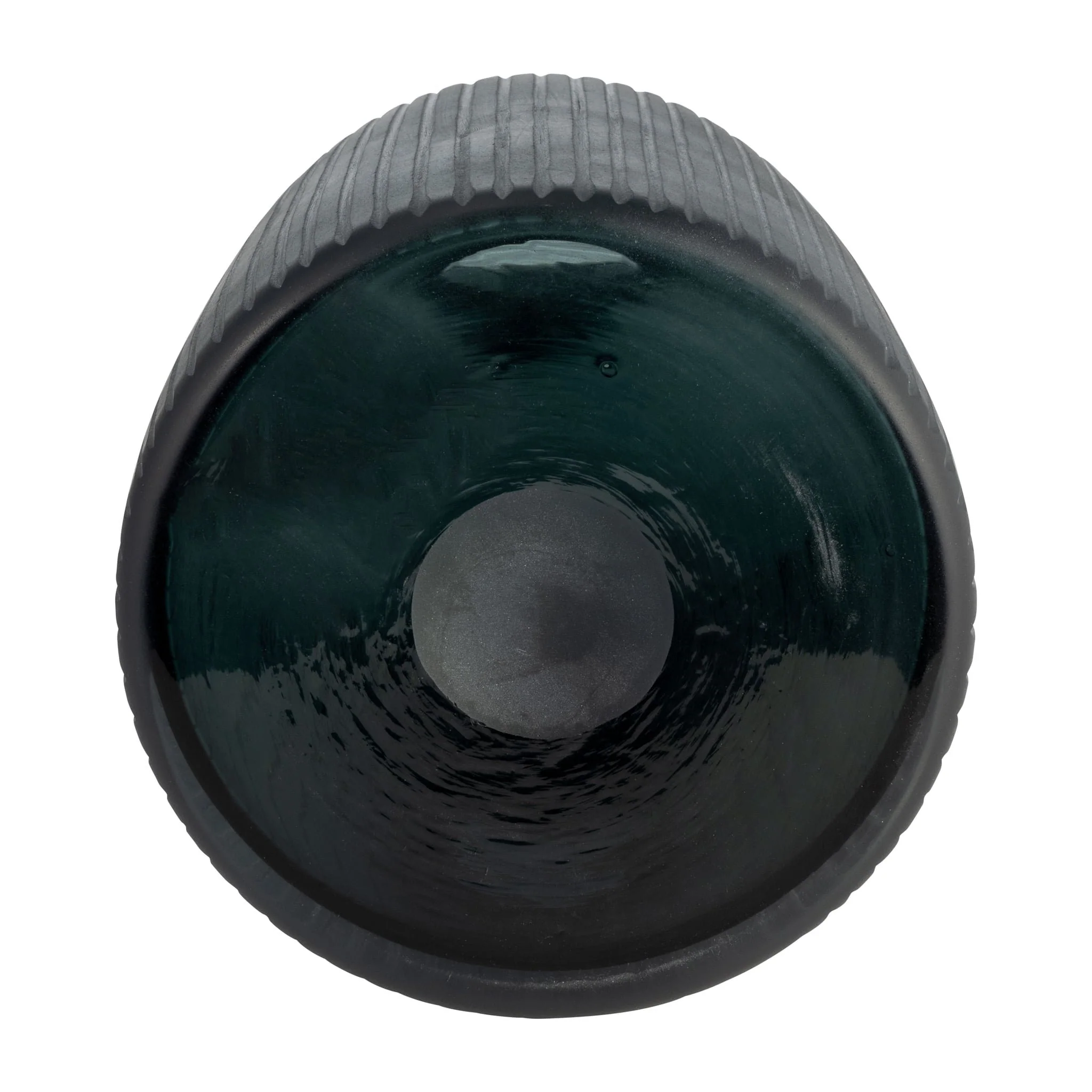 Glass, 13"h Vase W/ Lid, Blue/gray - Image 5