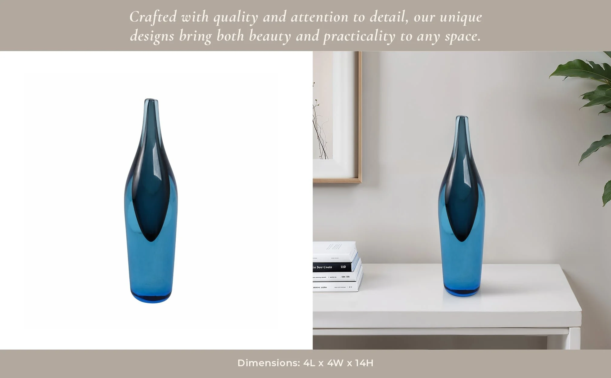 Glass 14" Decor, Blue - Image 11