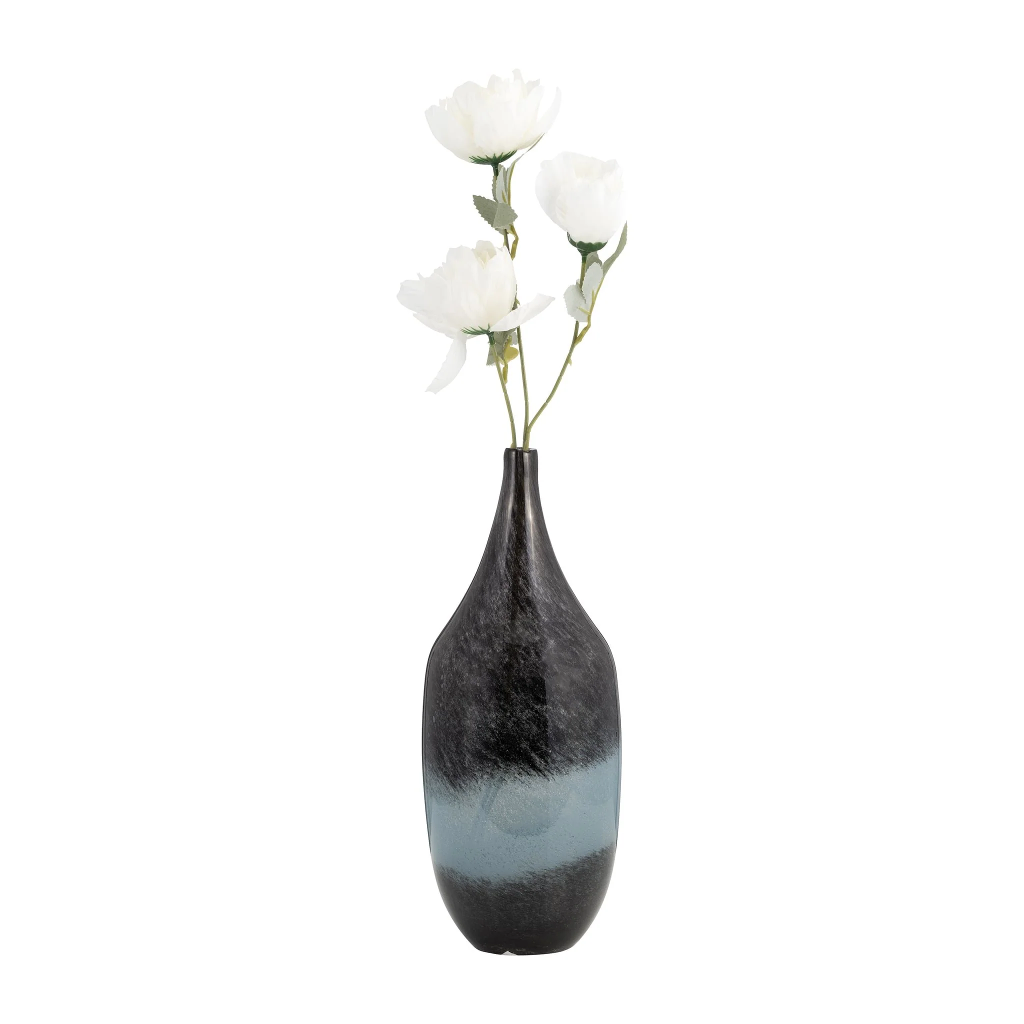 Glass, 14" Vase Blue Ombre - Image 2
