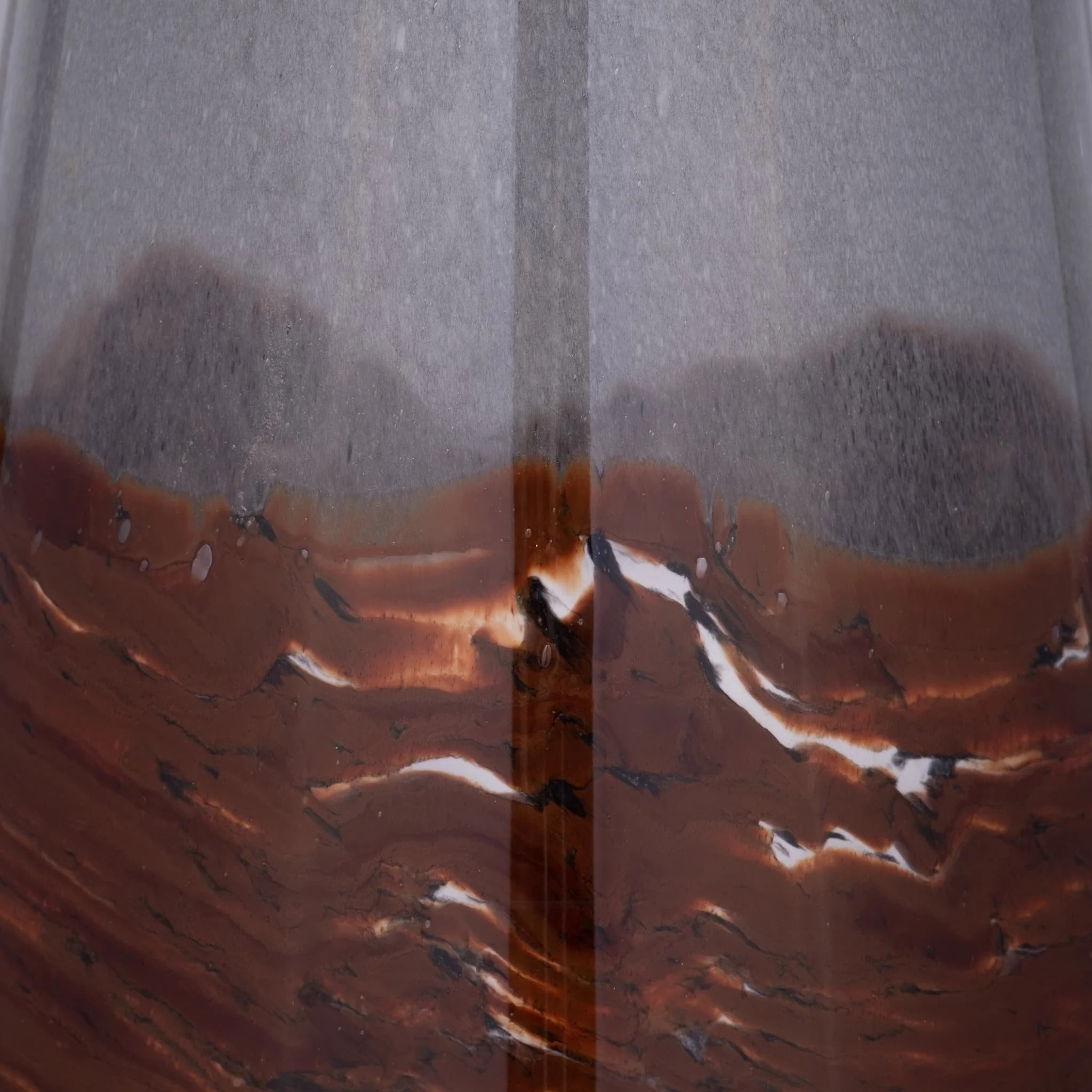 Glass, 14" Vase Grey/brown - Image 4