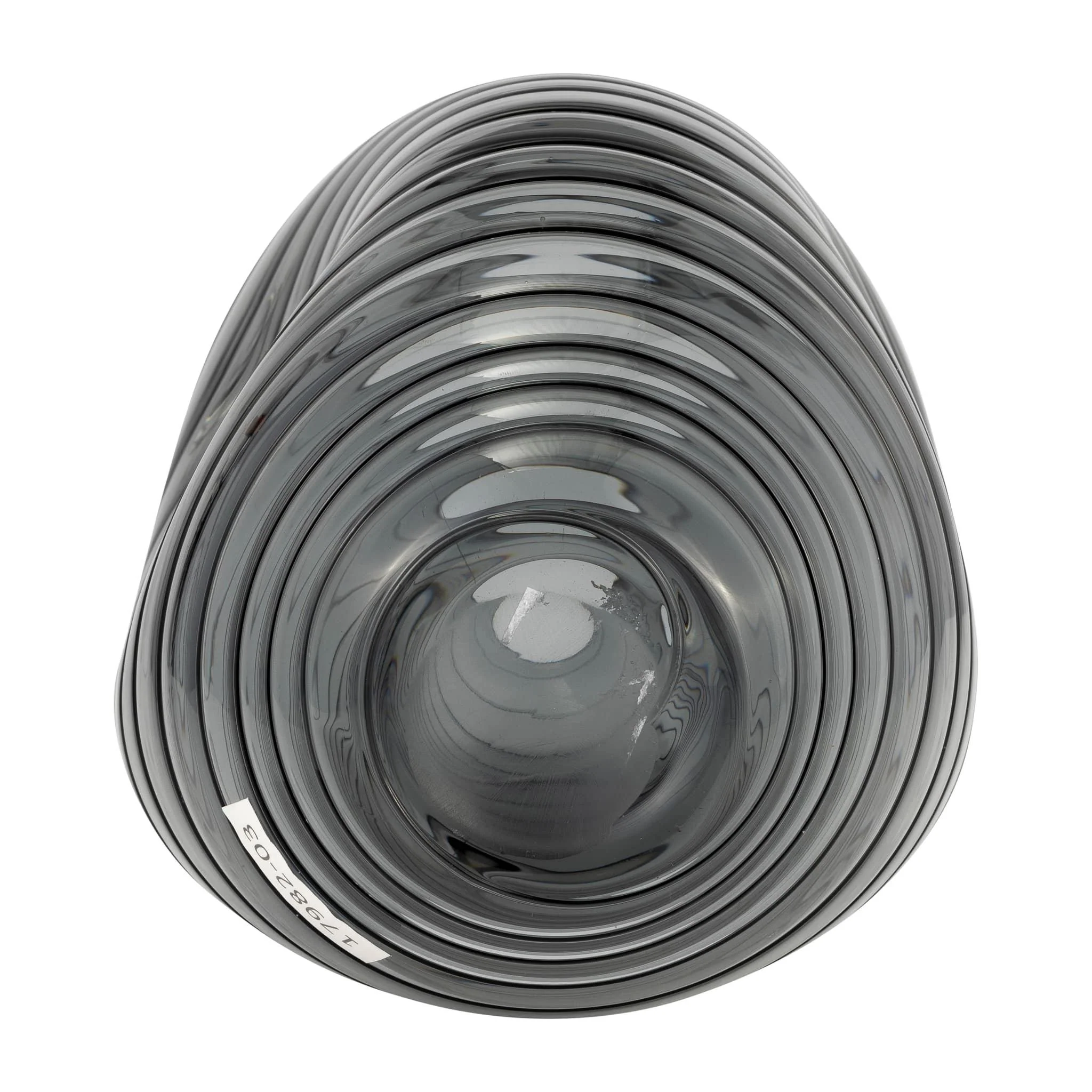 Glass, 14"h Pinched Vase, Smoke - Image 8