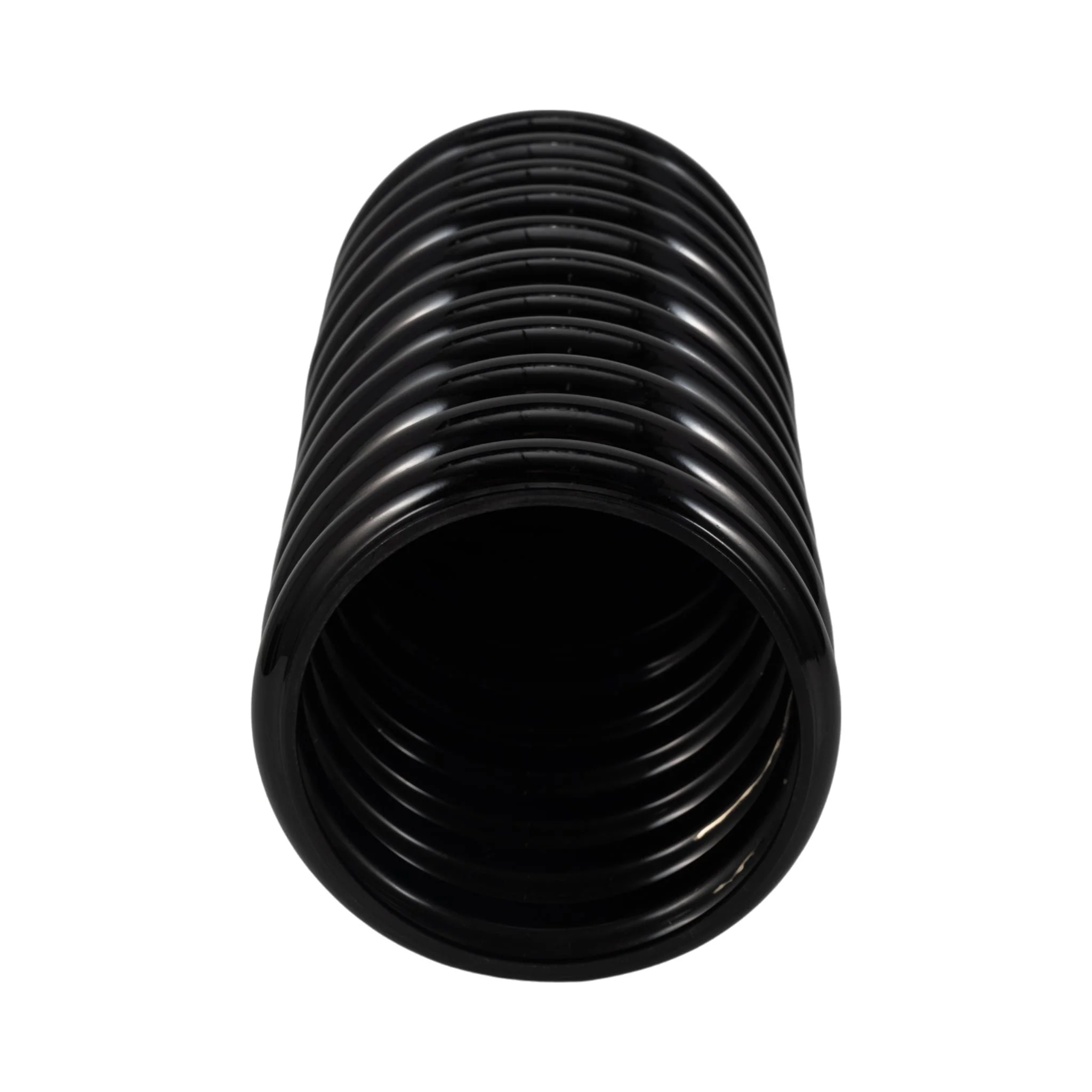 Glass, 14"h, Scallop Vase, Black - Image 5