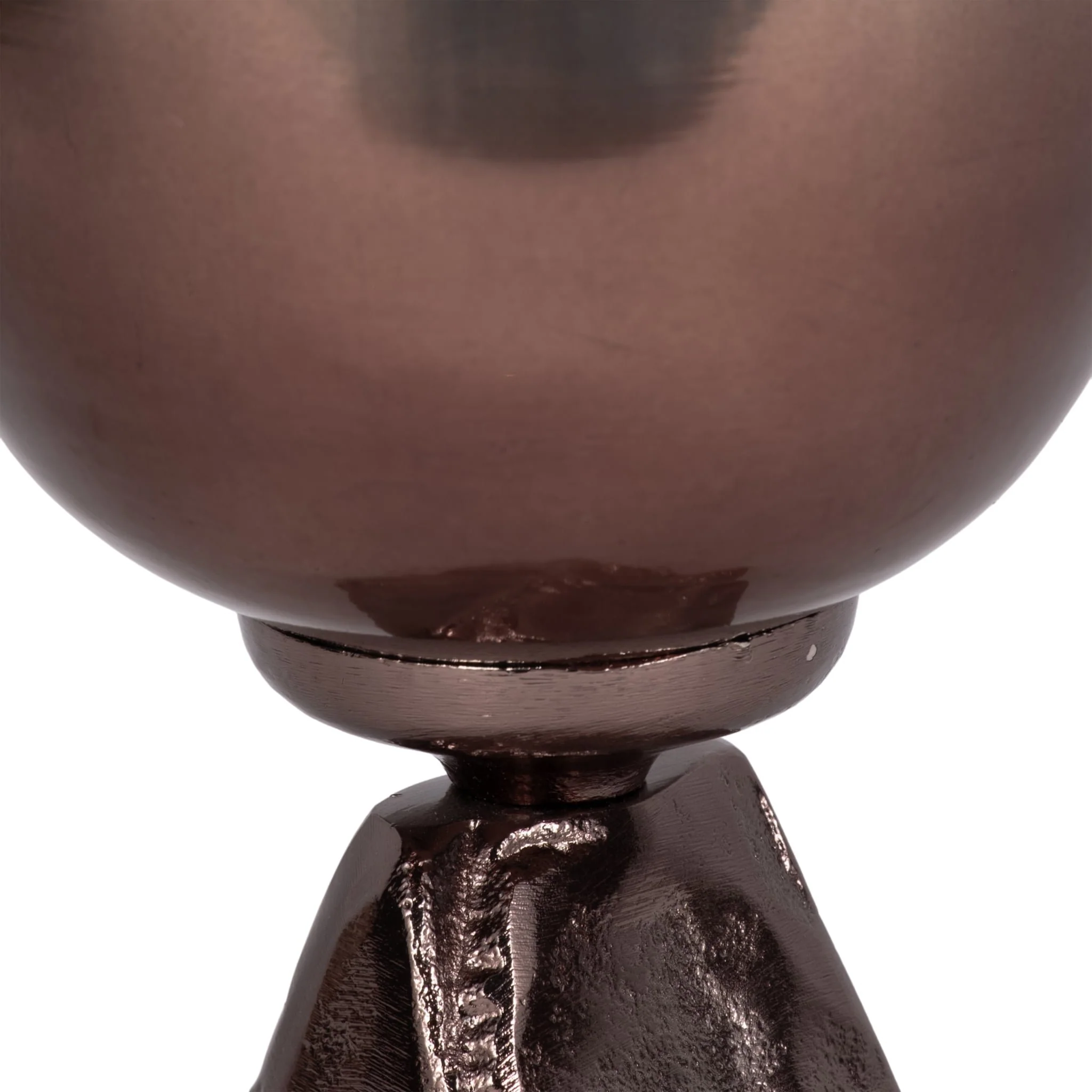 Glass, 15" 2-tone Chalice Vase, Metallic Kd - Image 4