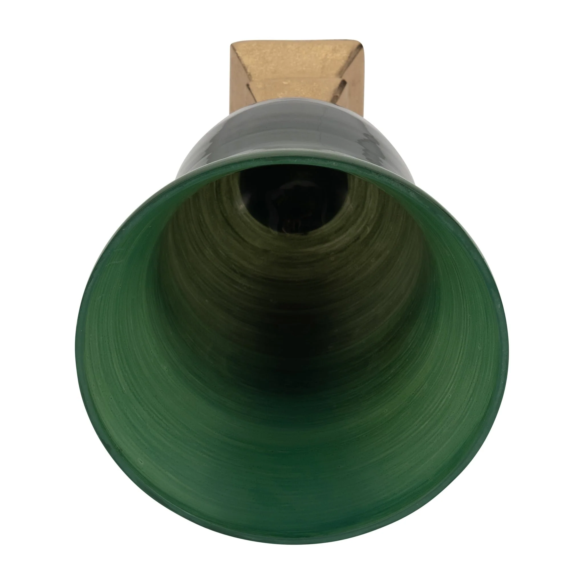 Glass, 15" 5th Ave Vase On Stand, Green/gold - Image 5