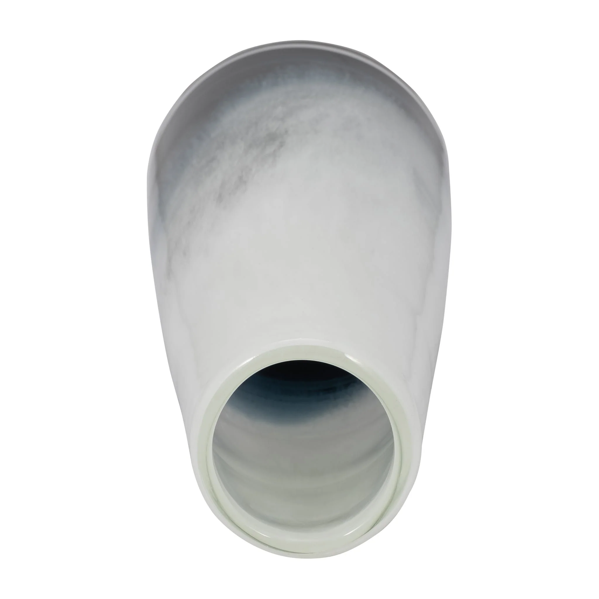 Glass, 15" Blue Waters Vase, Blue/white - Image 5
