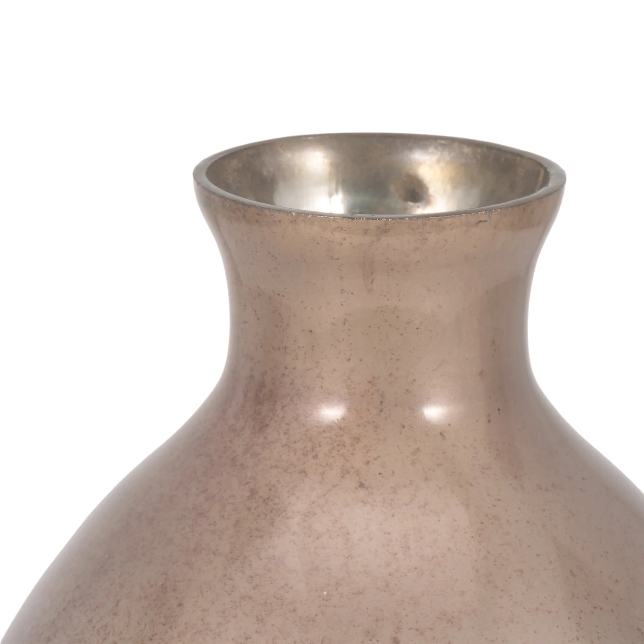 Glass, 15" Bulbous Vase, Champagne - Image 4