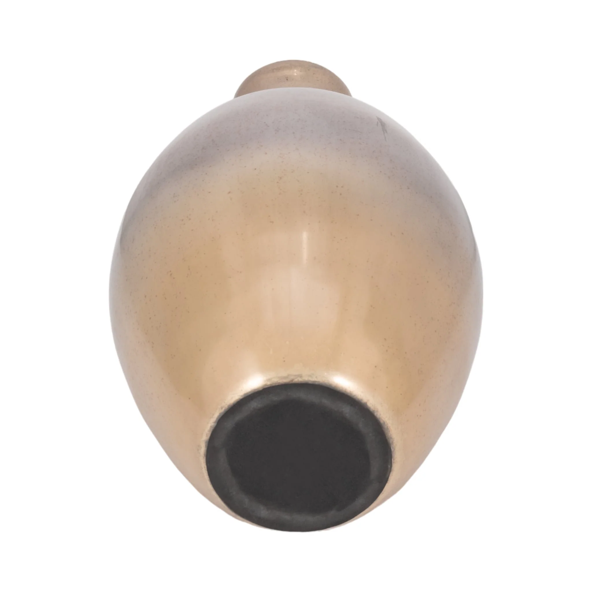 Glass, 15" Bulbous Vase, Champagne - Image 6