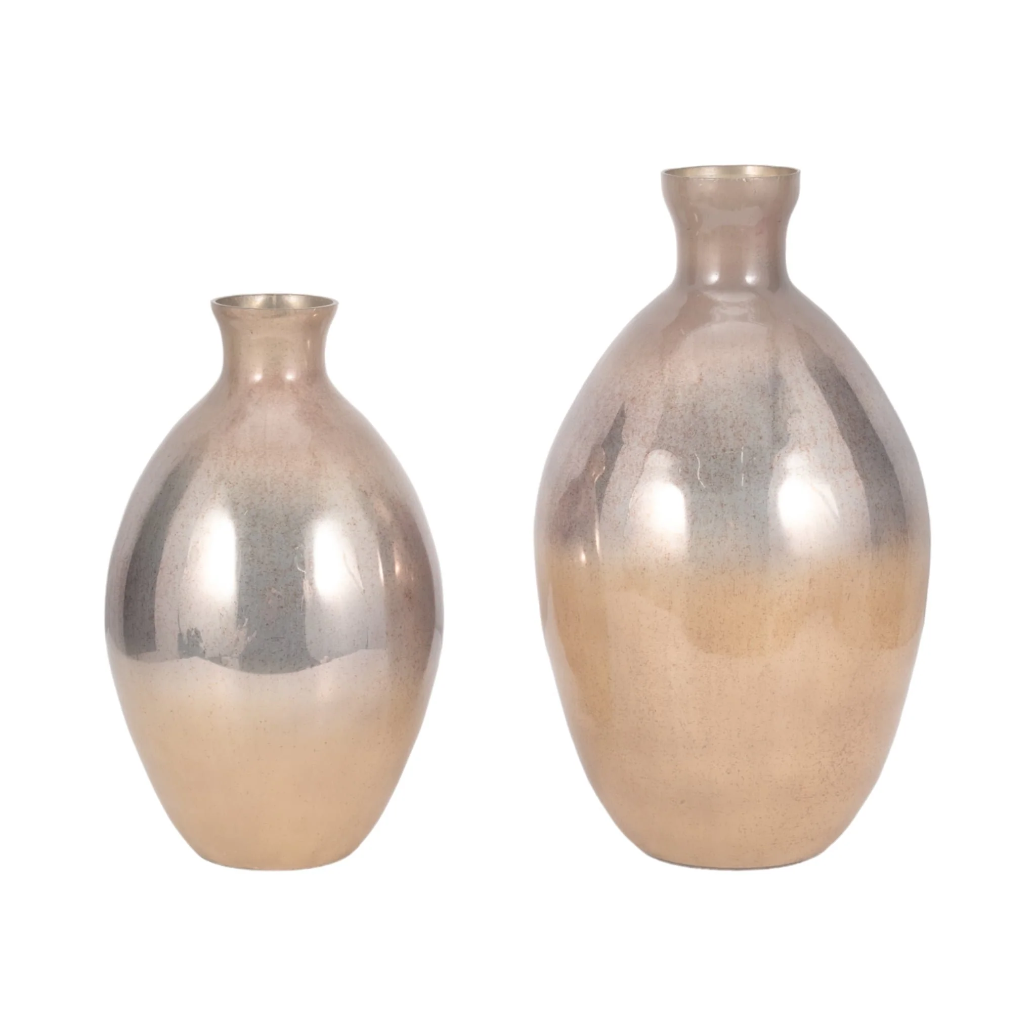 Glass, 15" Bulbous Vase, Champagne - Image 7