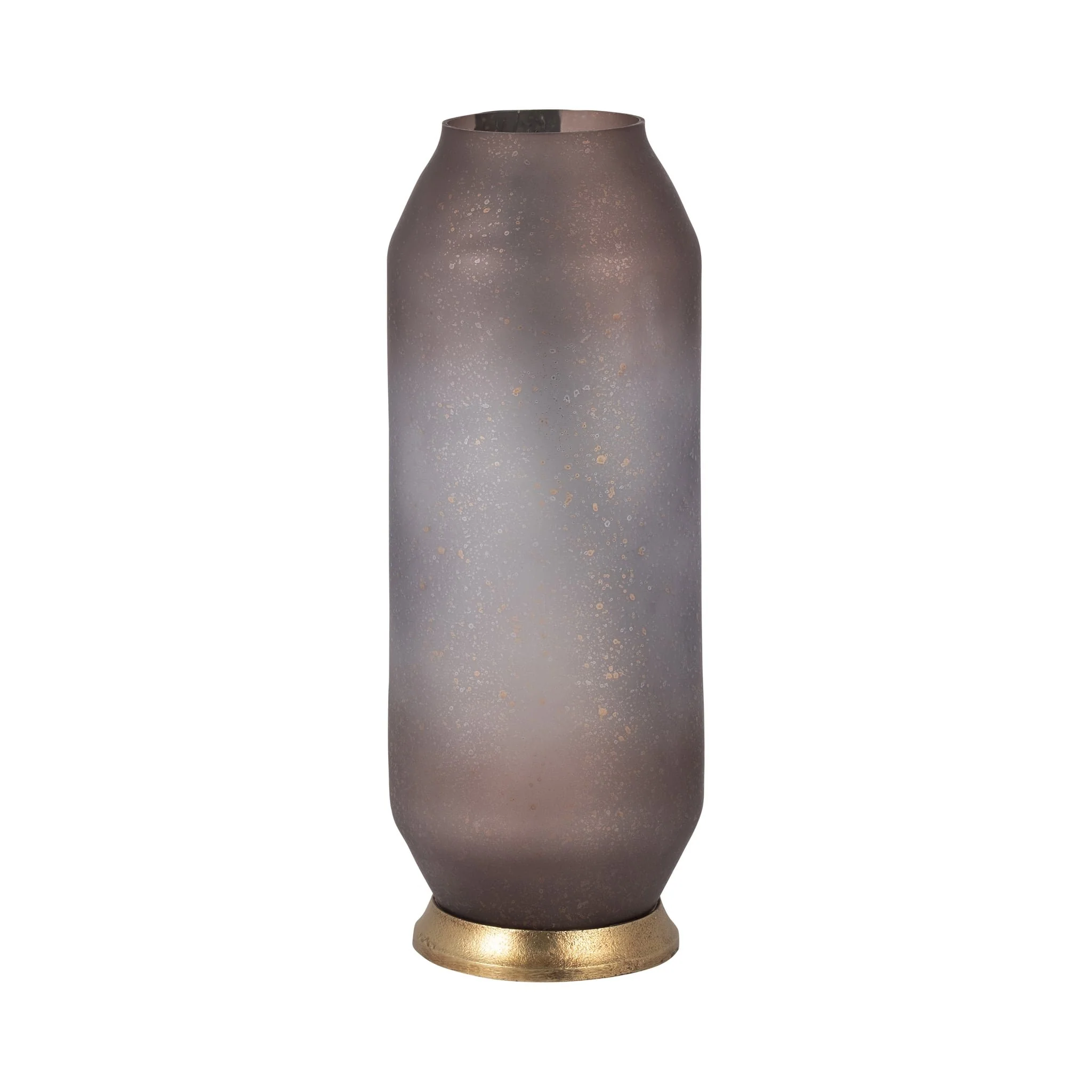 Glass, 15" Metallic Detail Vase,  Blush - Image 3