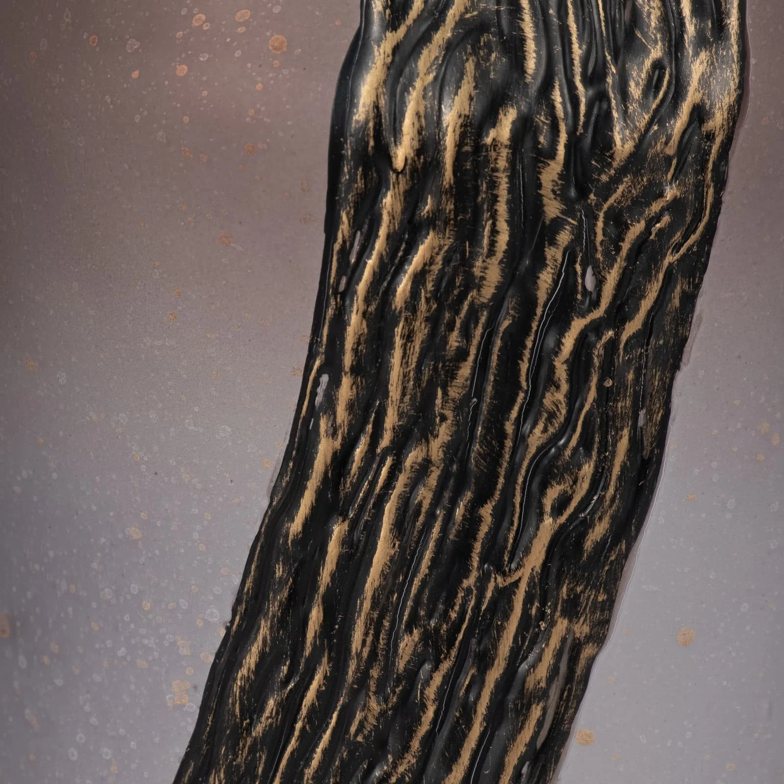 Glass, 15" Metallic Detail Vase,  Blush - Image 5