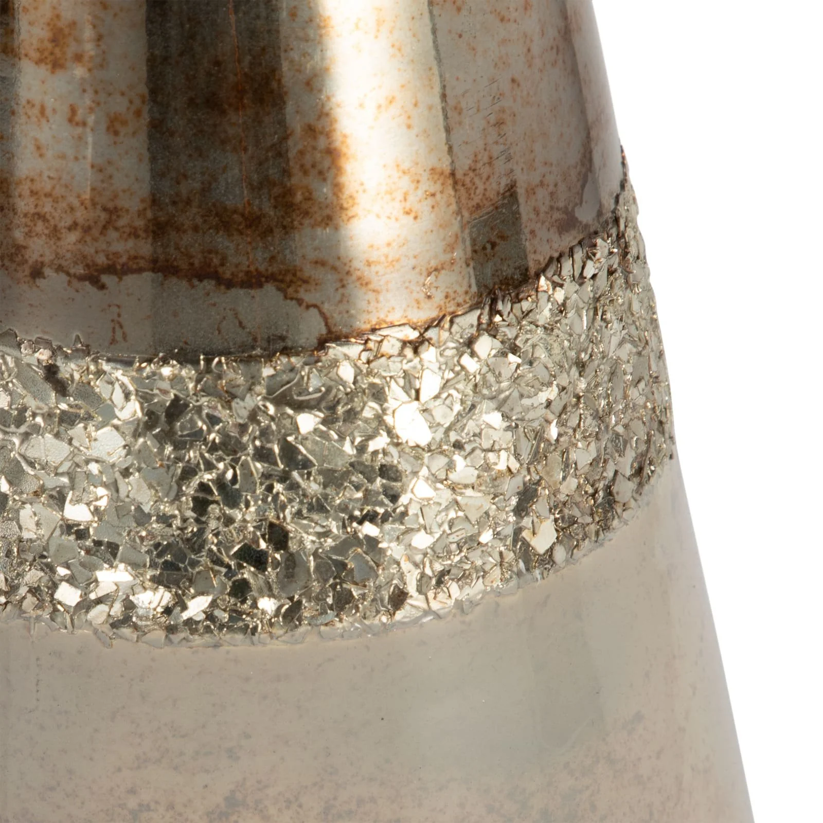 Glass, 15" Metallic Vase, Champagne - Image 5