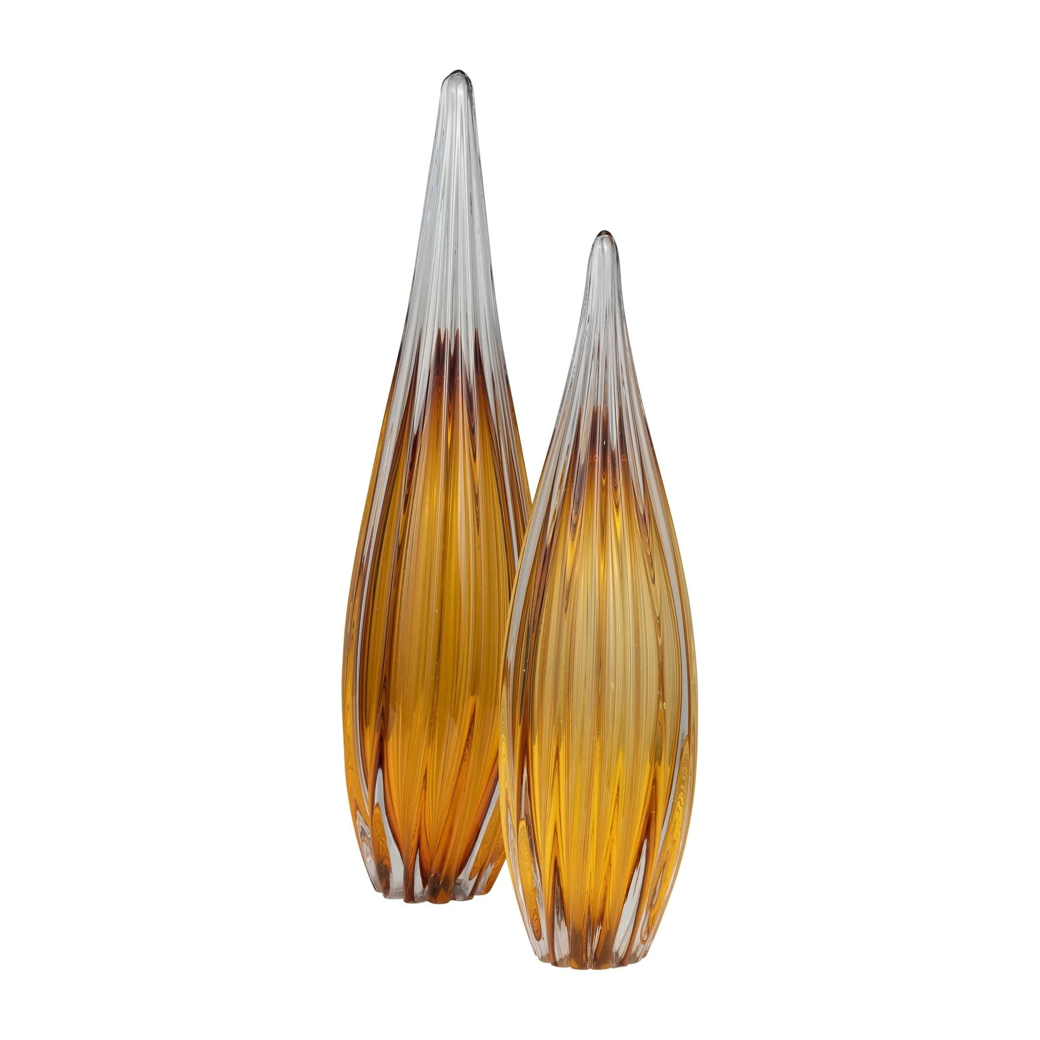 Glass, 15" Paperweight Amber - Image 7
