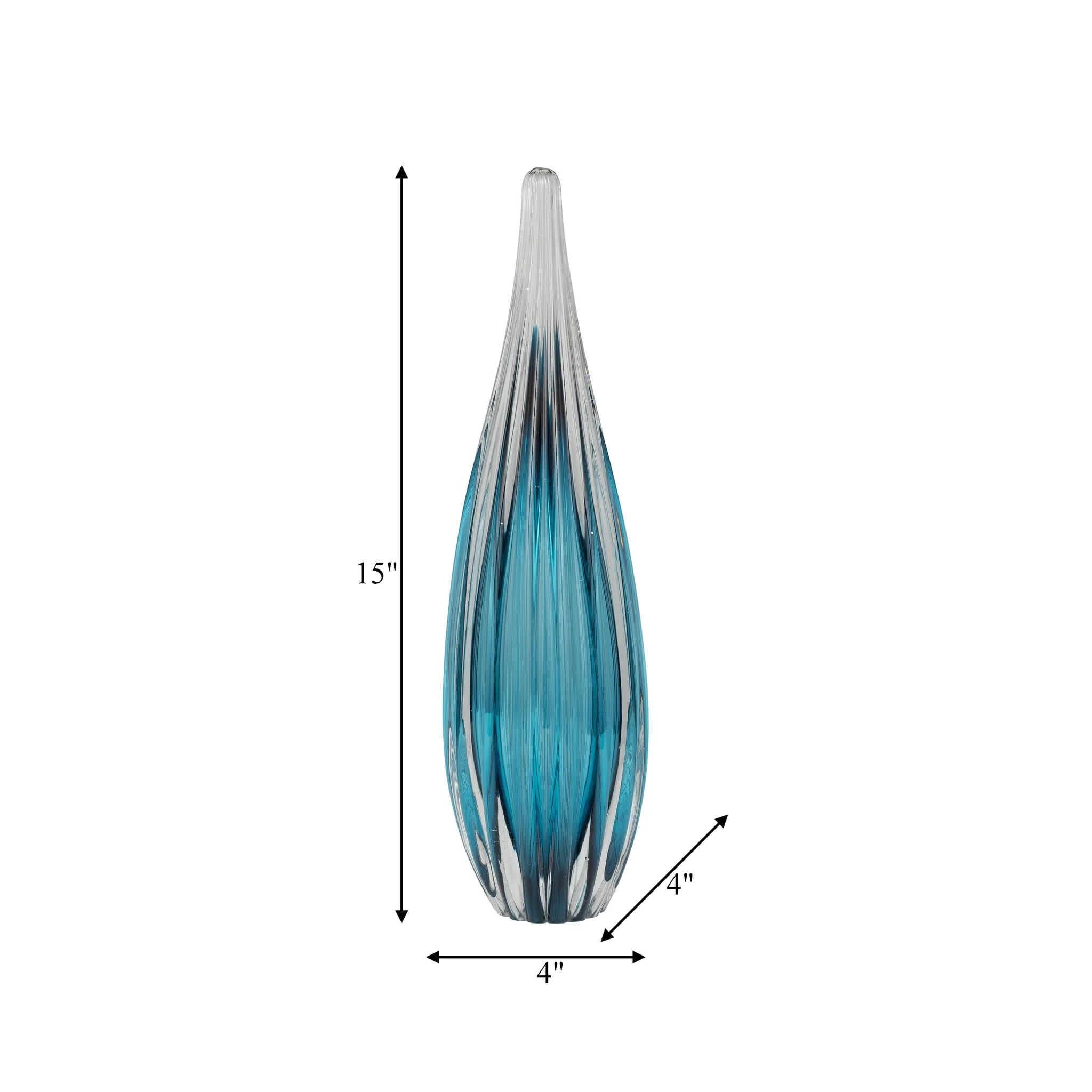 Glass, 15" Paperweight Teal - Image 8