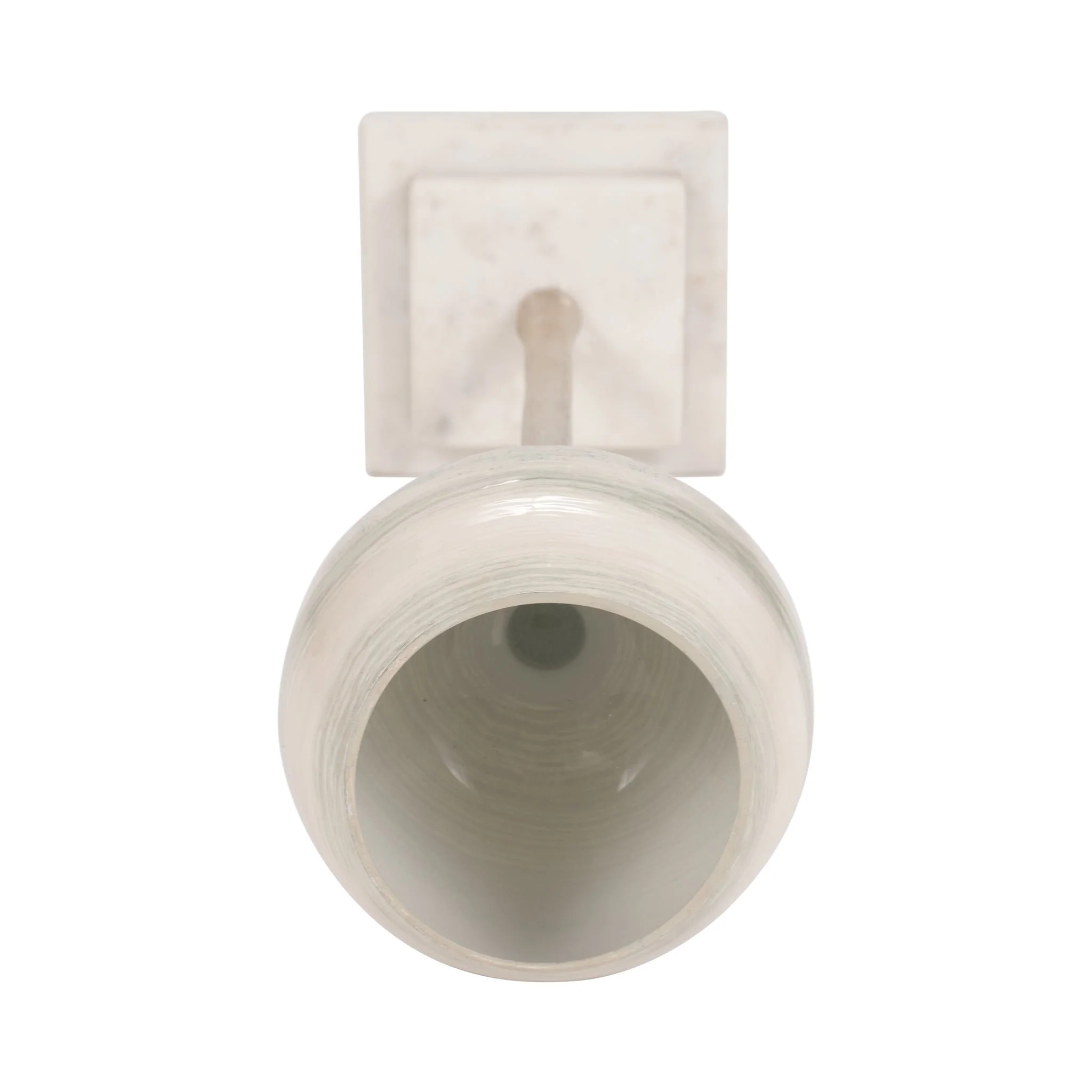 Glass, 15" Votive Holder W Marble Stand, Sage/silv - Image 5