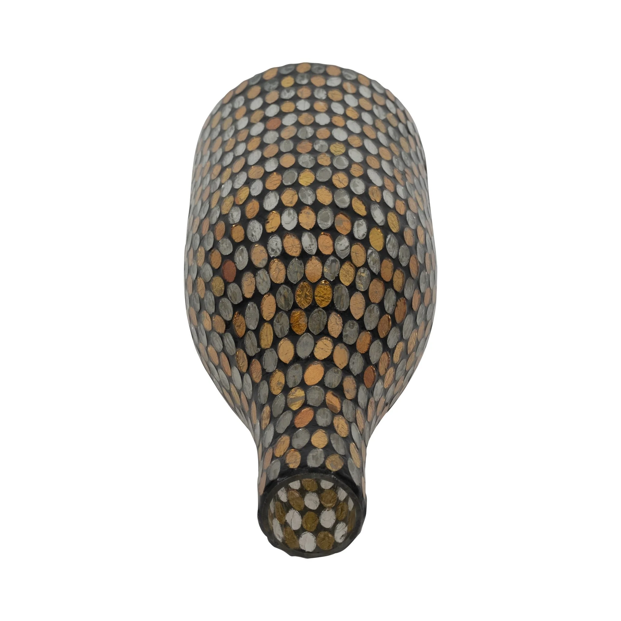 Glass, 15"h Mosaic Vase, Copper - Image 5