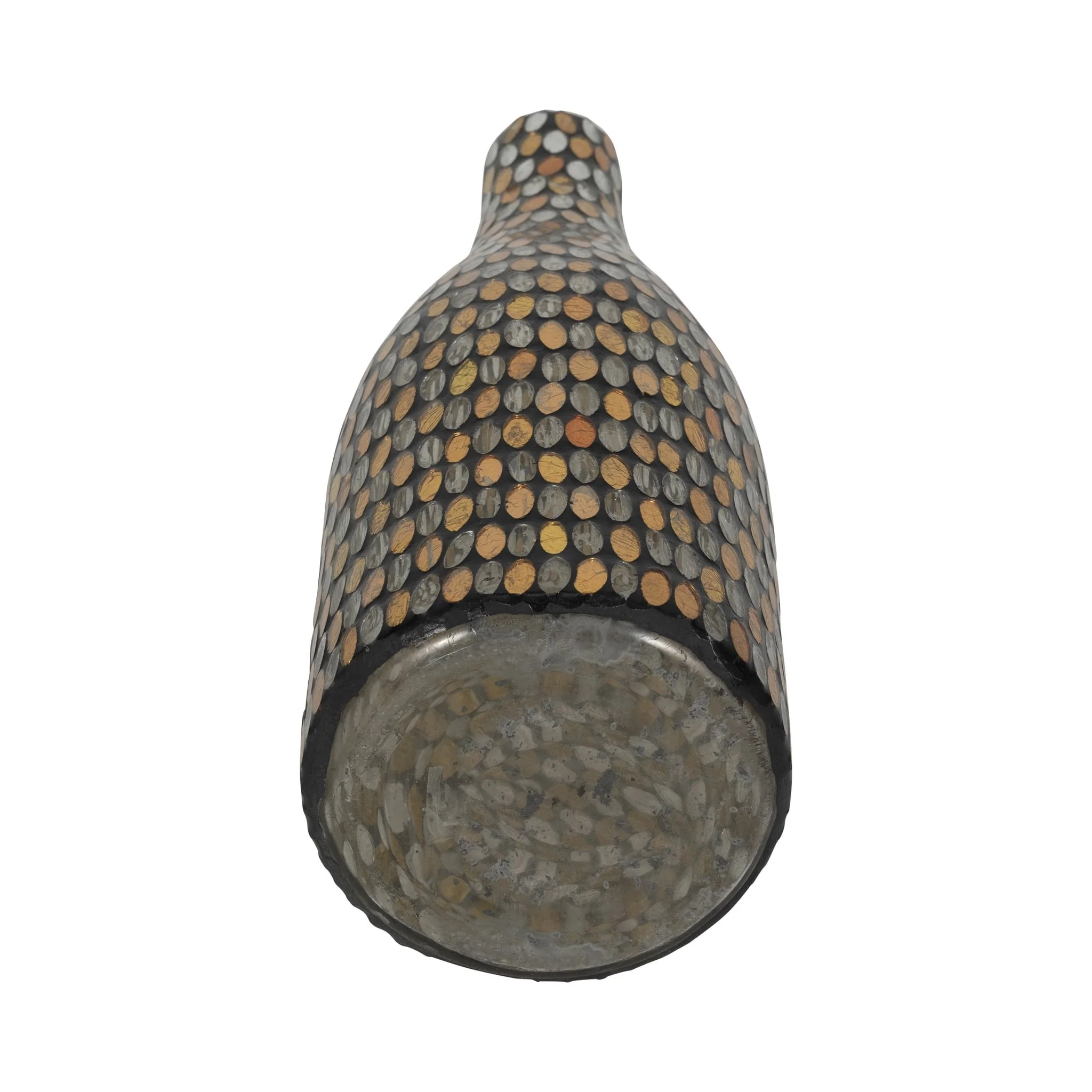 Glass, 15"h Mosaic Vase, Copper - Image 6