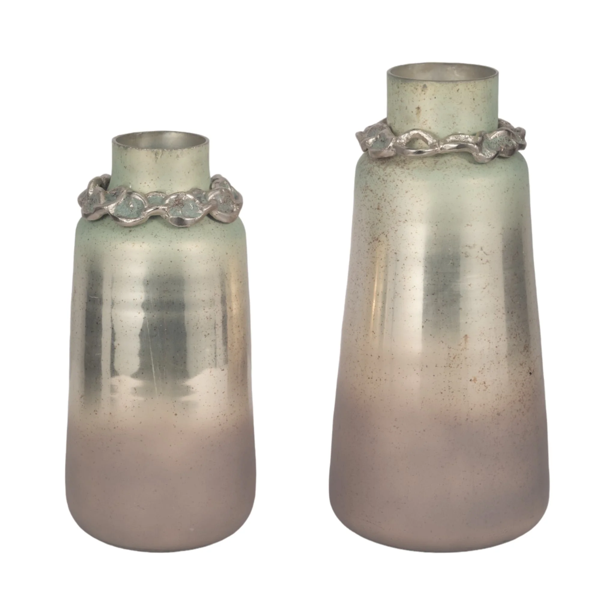 Glass,15"h,vase W/bracelet,nickle W/aloe - Image 7