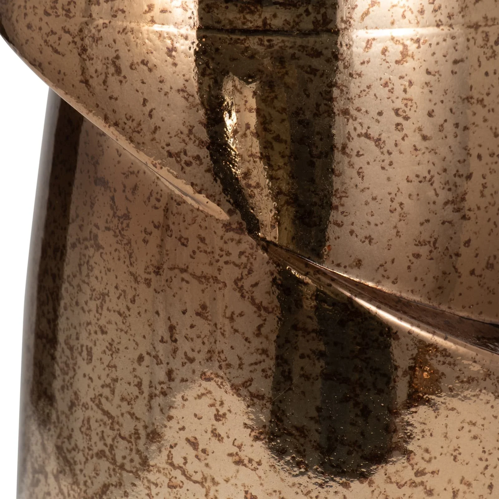 Glass, 16" Abstract Vase, Bronze - Image 5