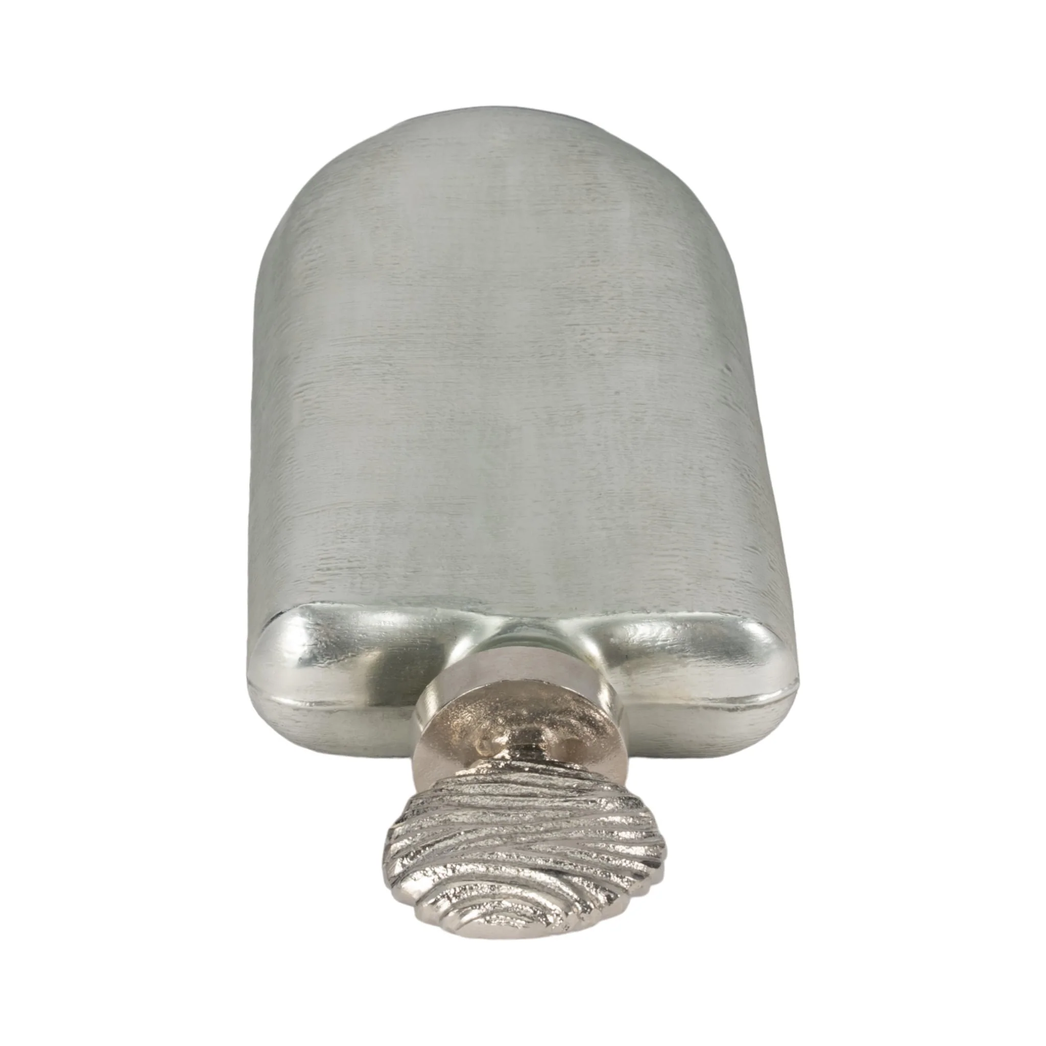 Glass, 16" Metallic Bottle Orb Topper, Silver - Image 5