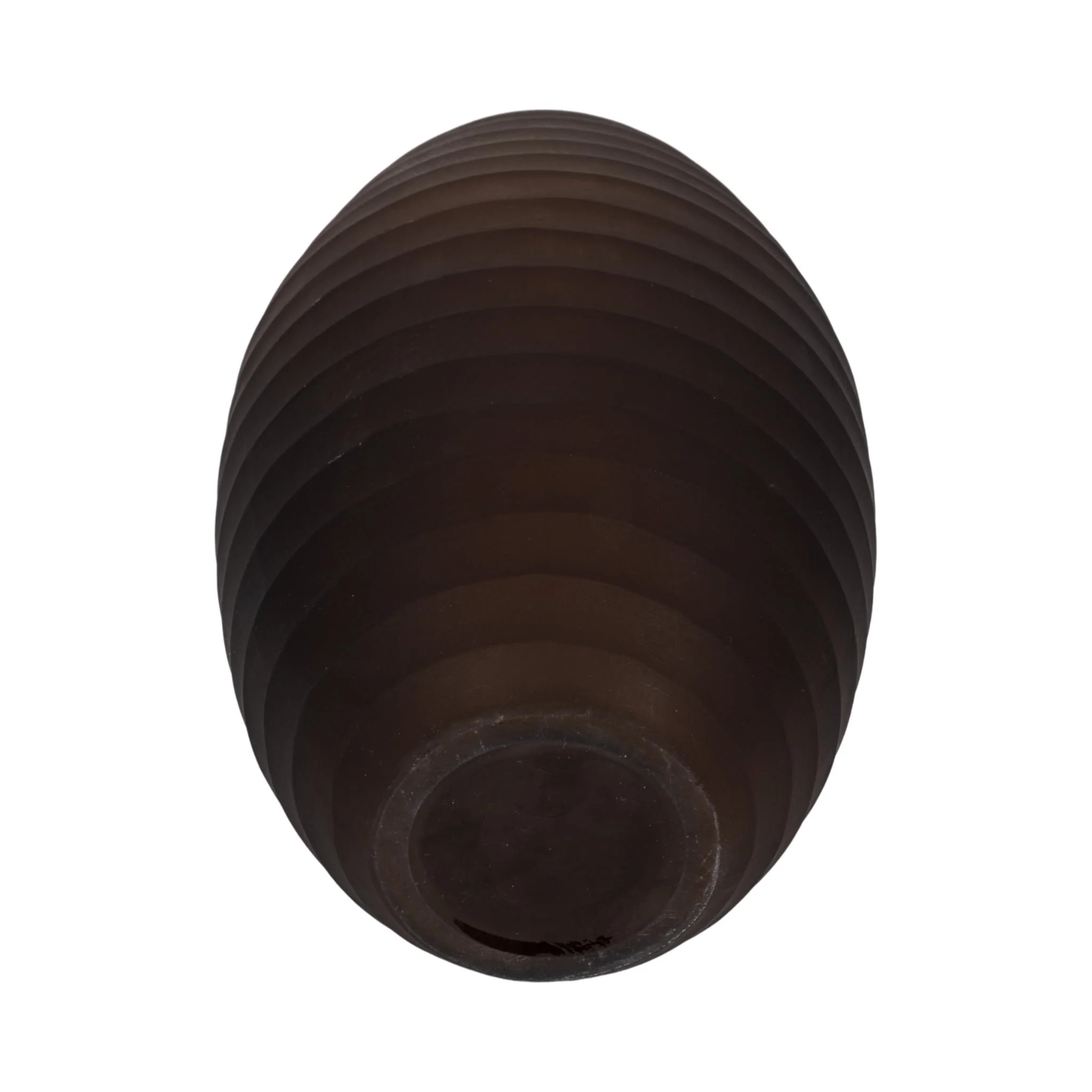 Glass, 16" Ridged Urn Vase, Champagne - Image 6