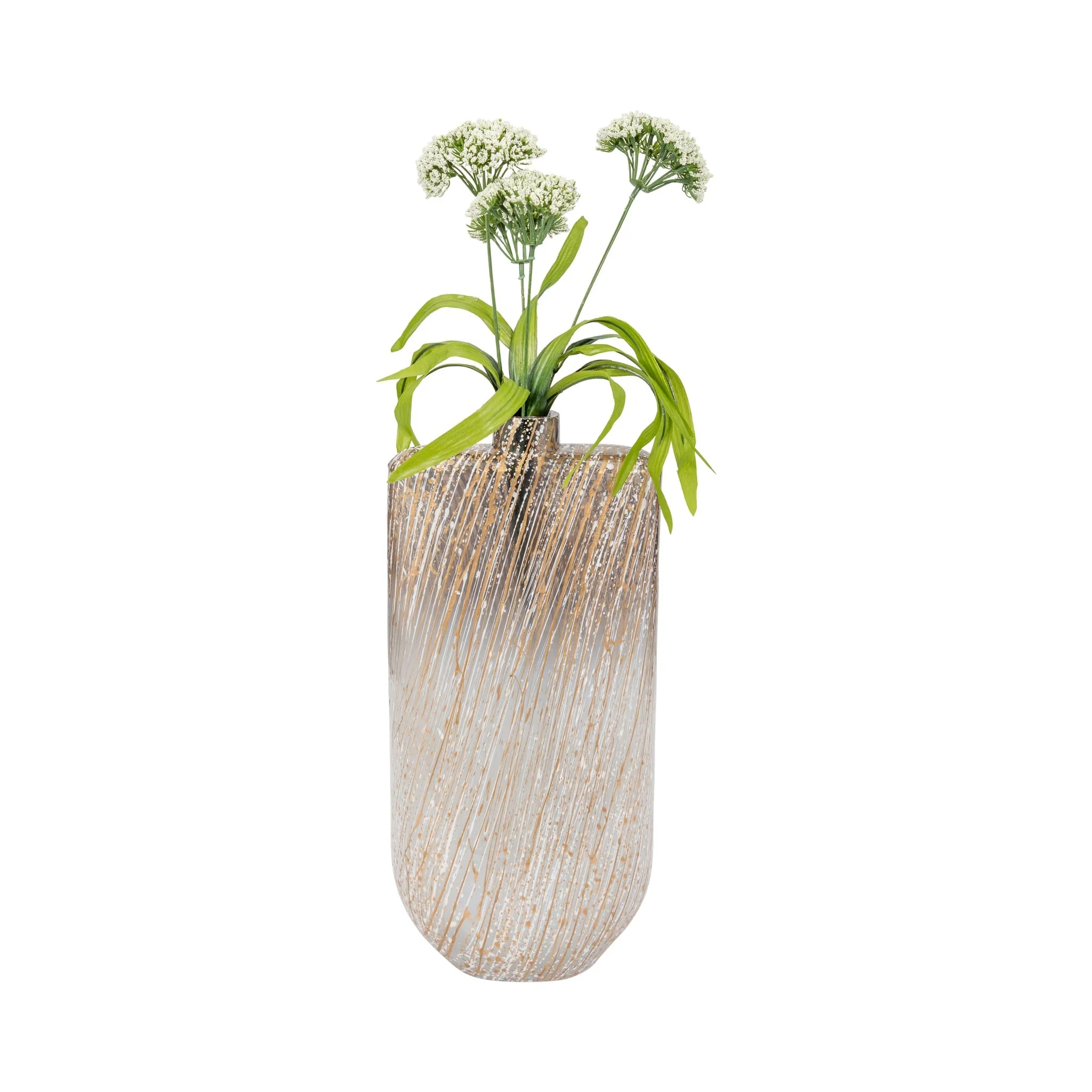 Glass,16",striped Stained Vase,multi - Image 2
