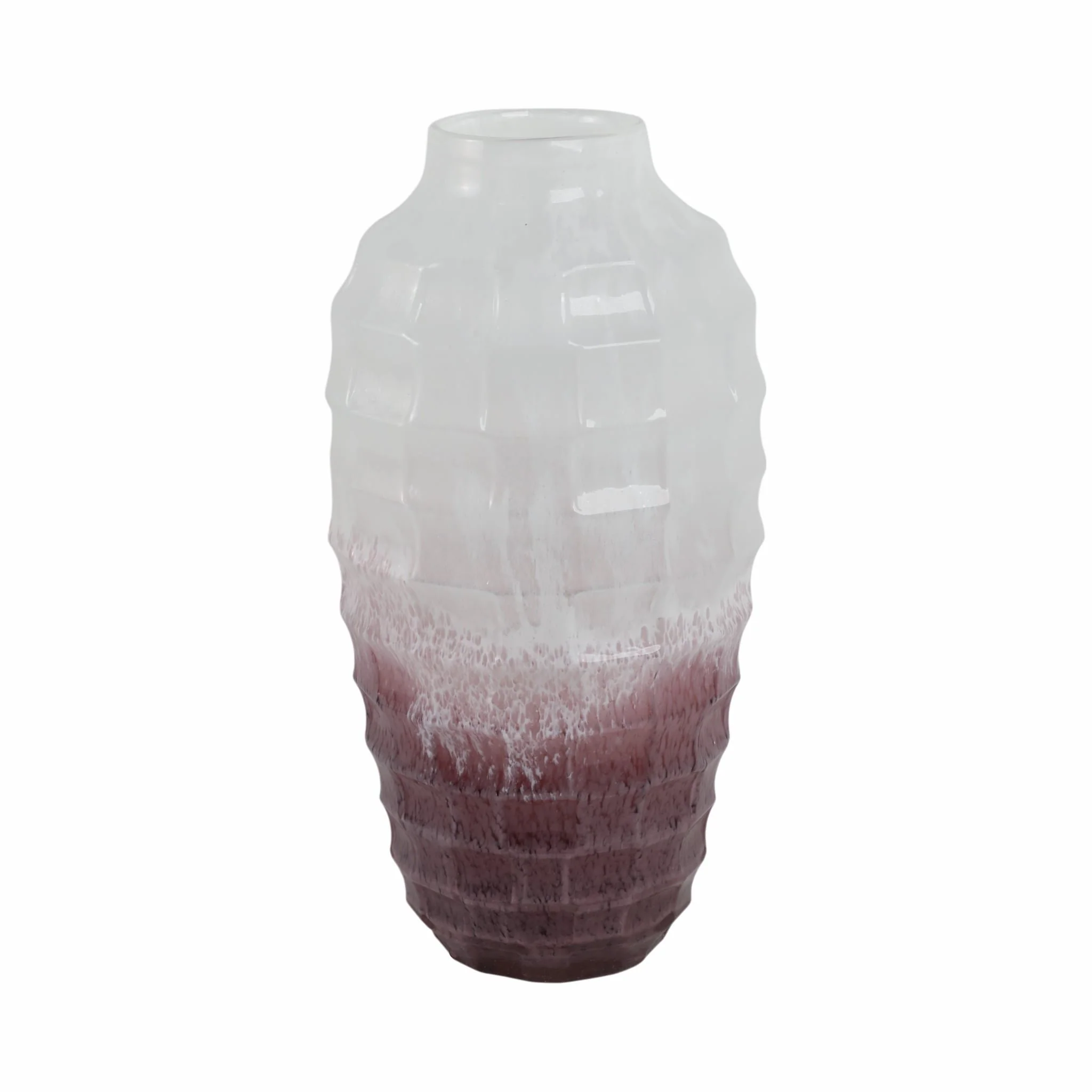 Glass, 16"h 2-tone Vase, Blush - Image 4