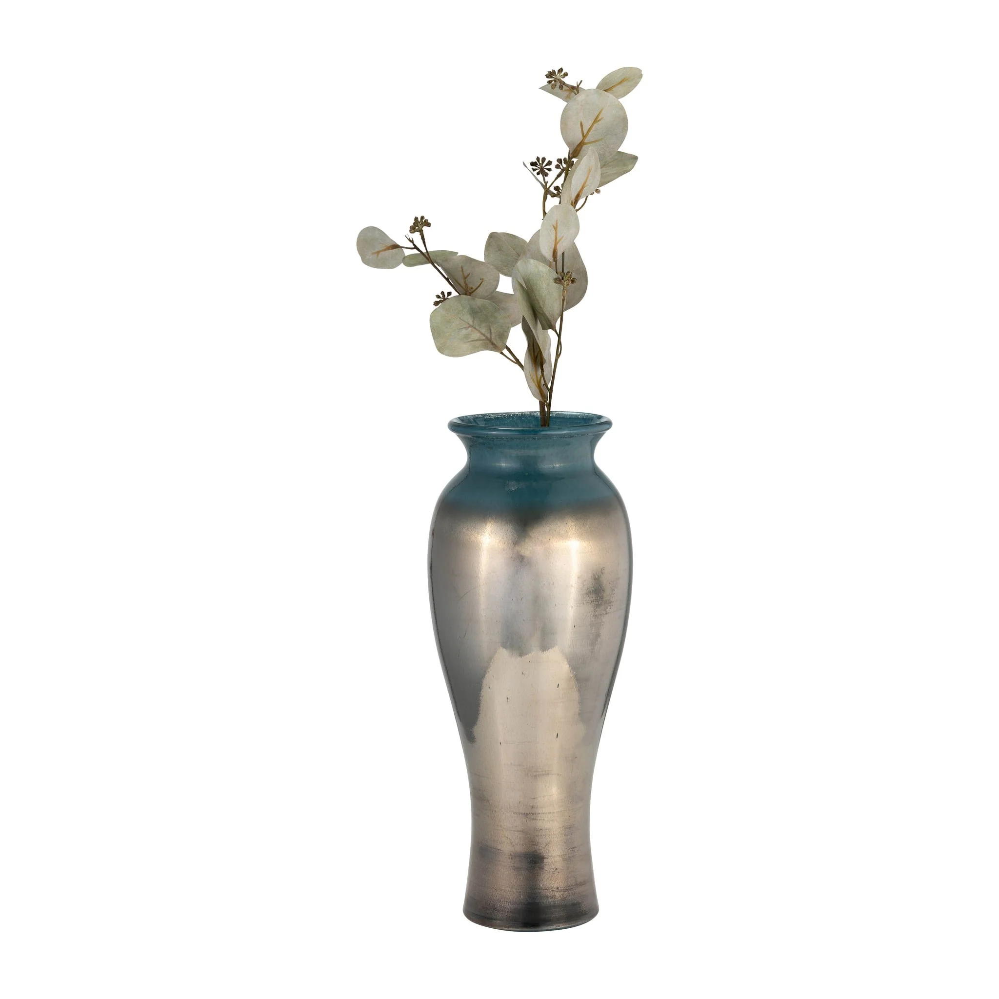 Glass, 16"h Olpe Vase, Teal - Image 3