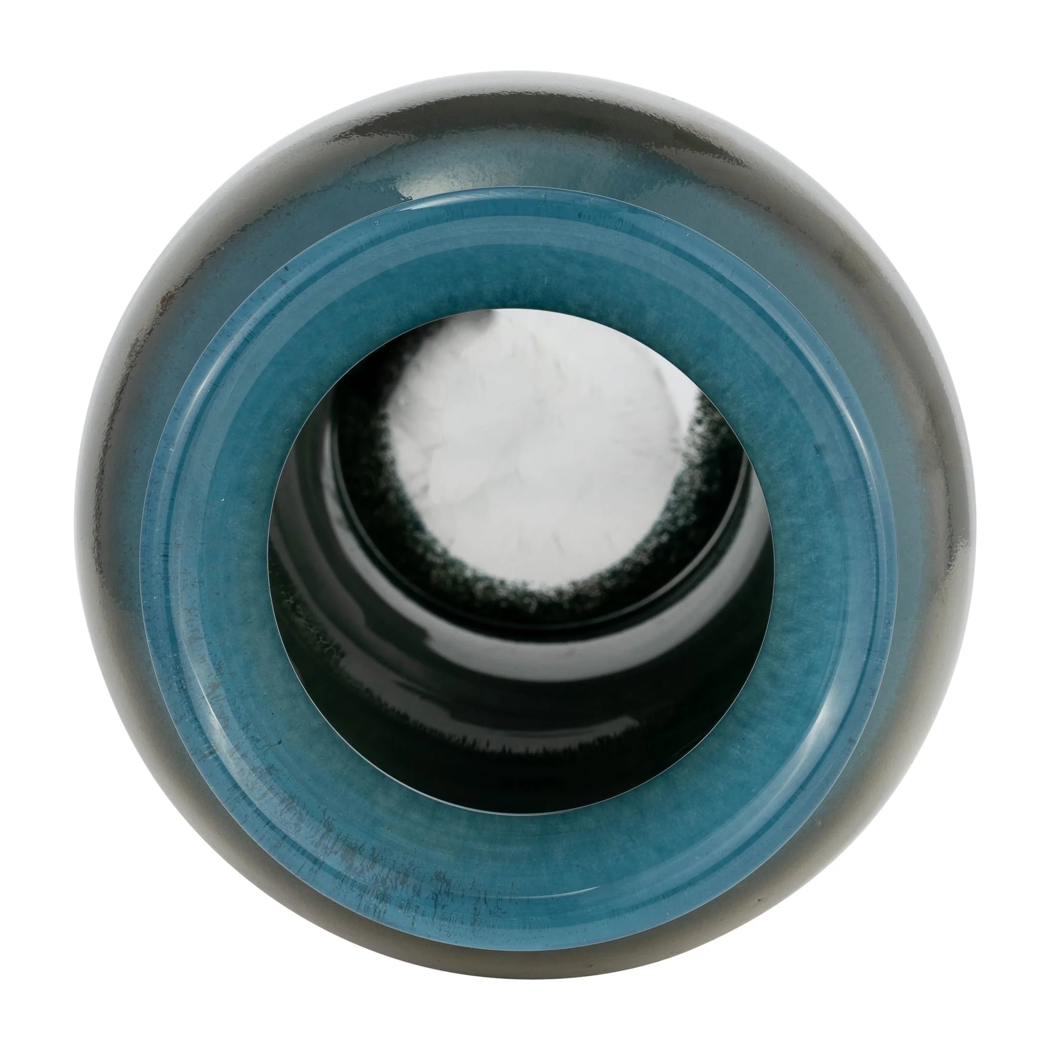 Glass, 16"h Olpe Vase, Teal - Image 6