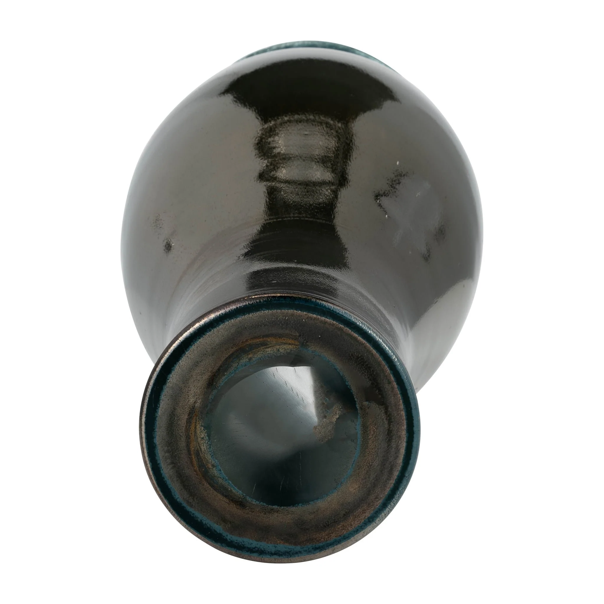 Glass, 16"h Olpe Vase, Teal - Image 7