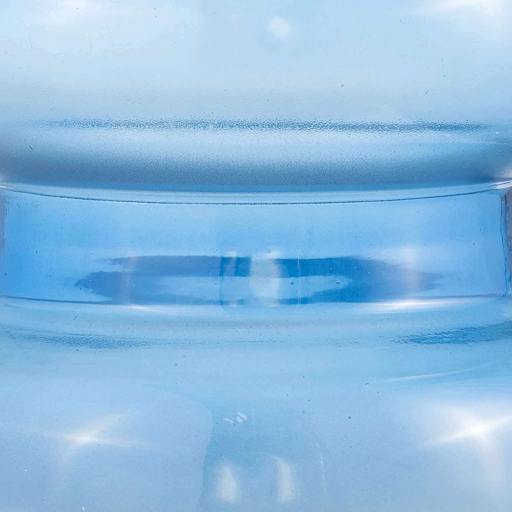 Glass, 17"h Accordion Vase, Blue - Image 4