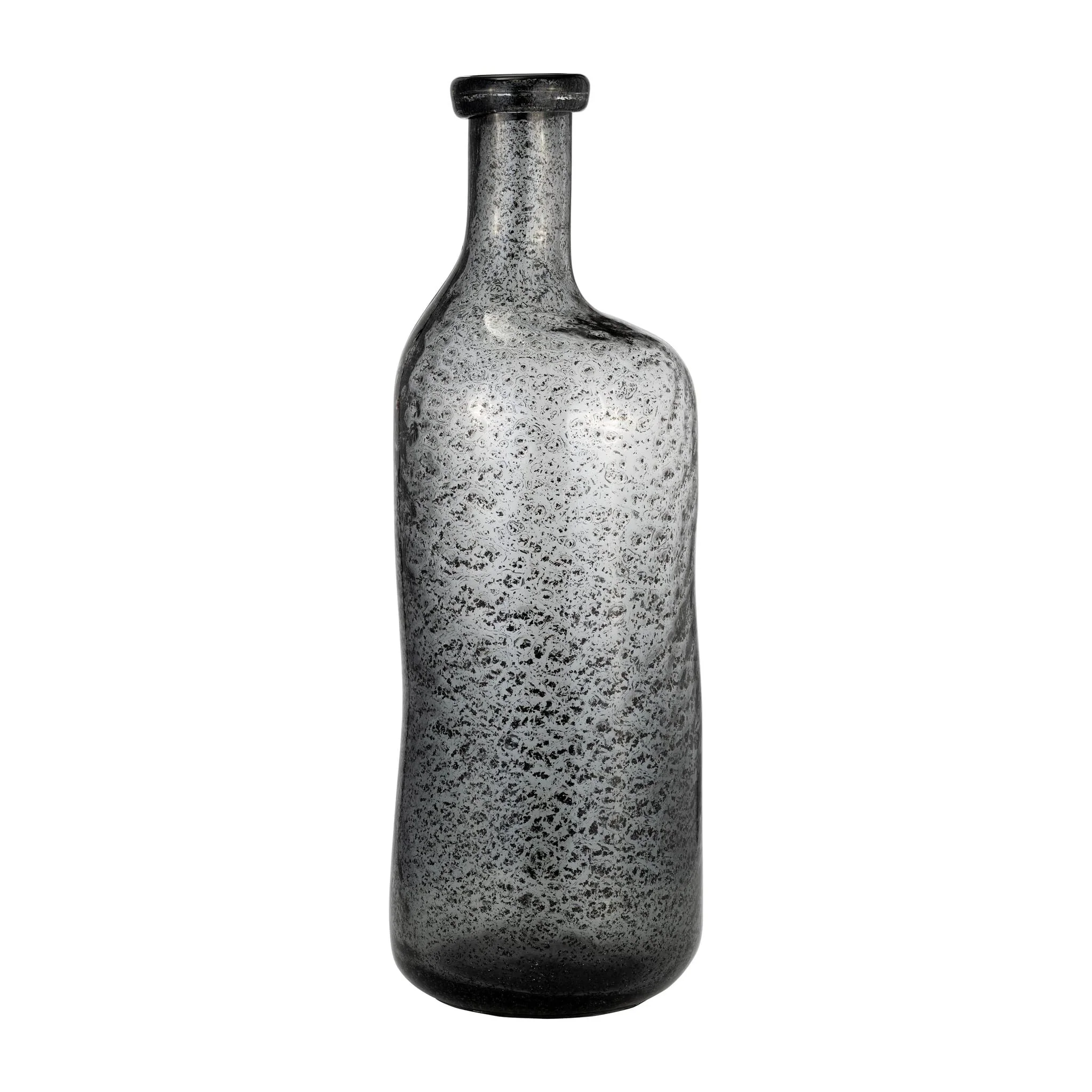 Glass, 17h" Irregular Shape Vase, Smoke - Image 3