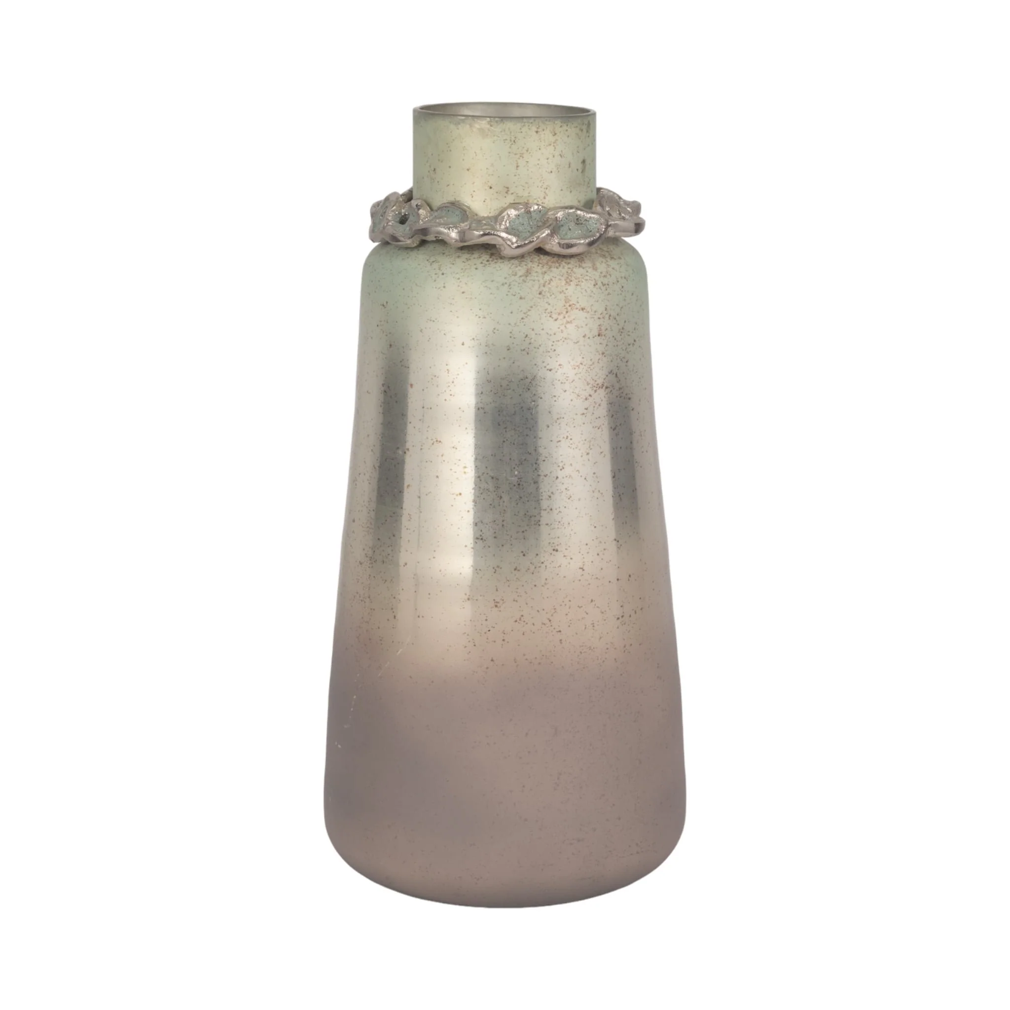Glass,17"h,vase W/bracelet,nickle W/aloe - Image 3