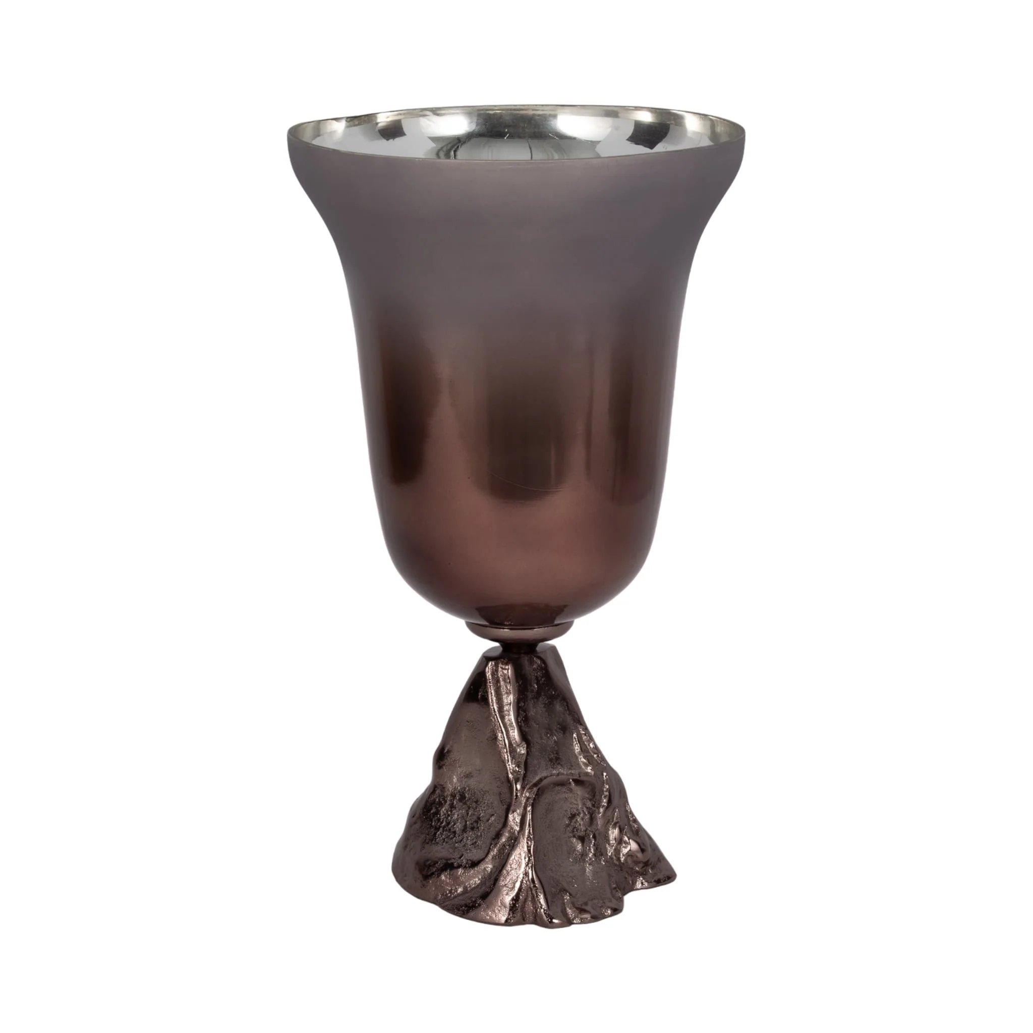 Glass, 18" 2-tone Chalice Vase, Metallic Kd - Image 3