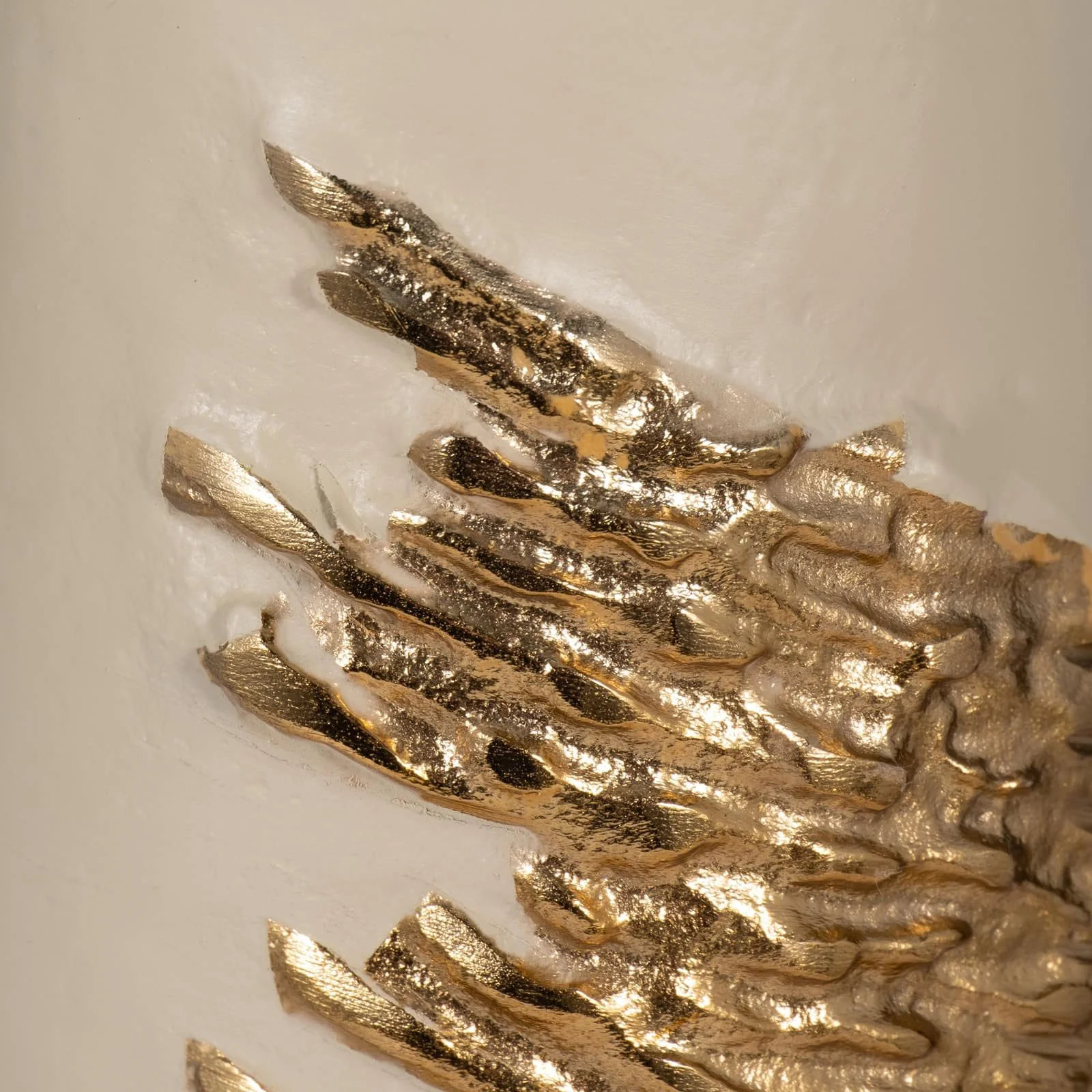 Glass, 18" Aluminum Wrapped Vase, White/gold - Image 4