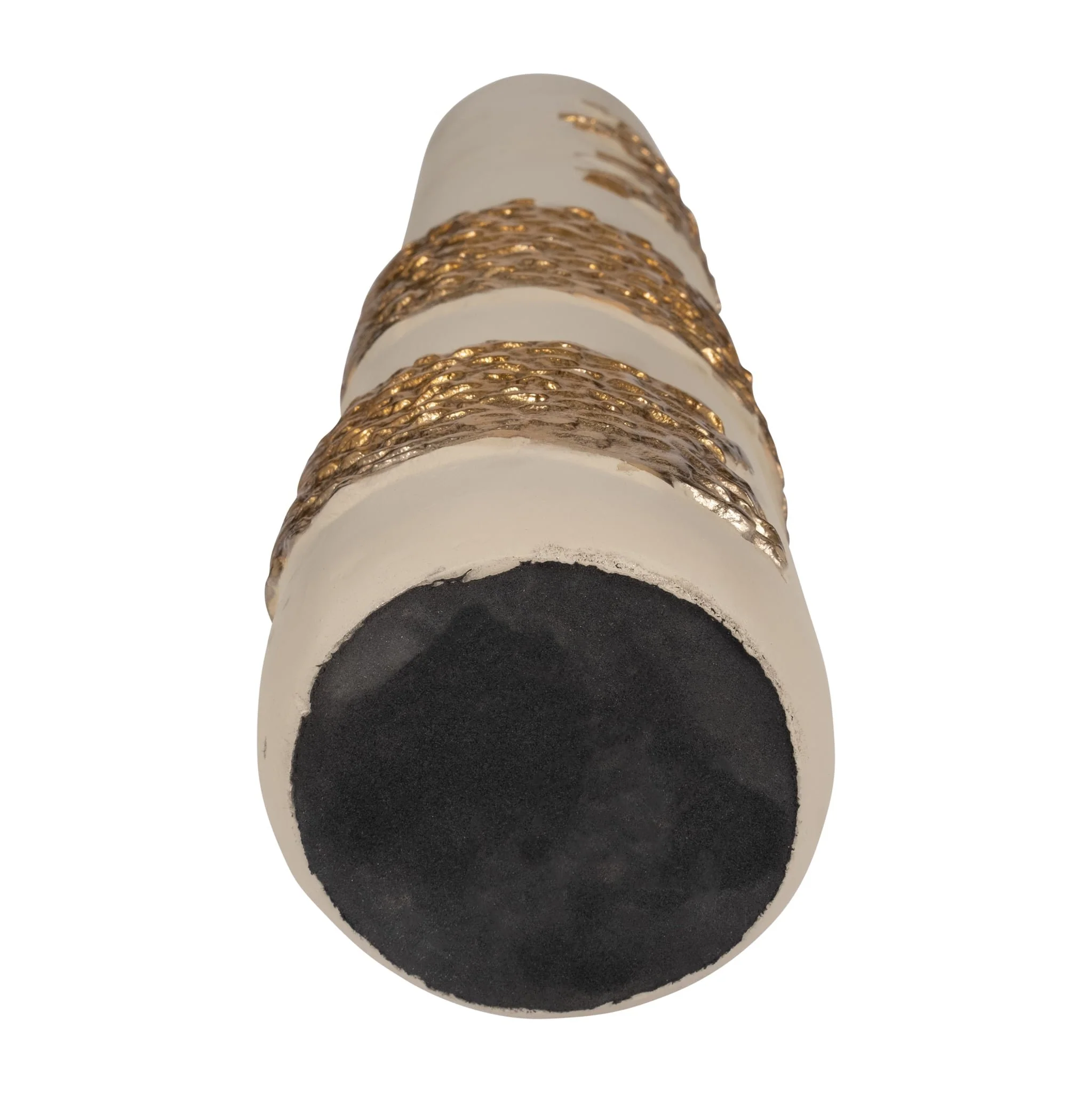 Glass, 18" Aluminum Wrapped Vase, White/gold - Image 6