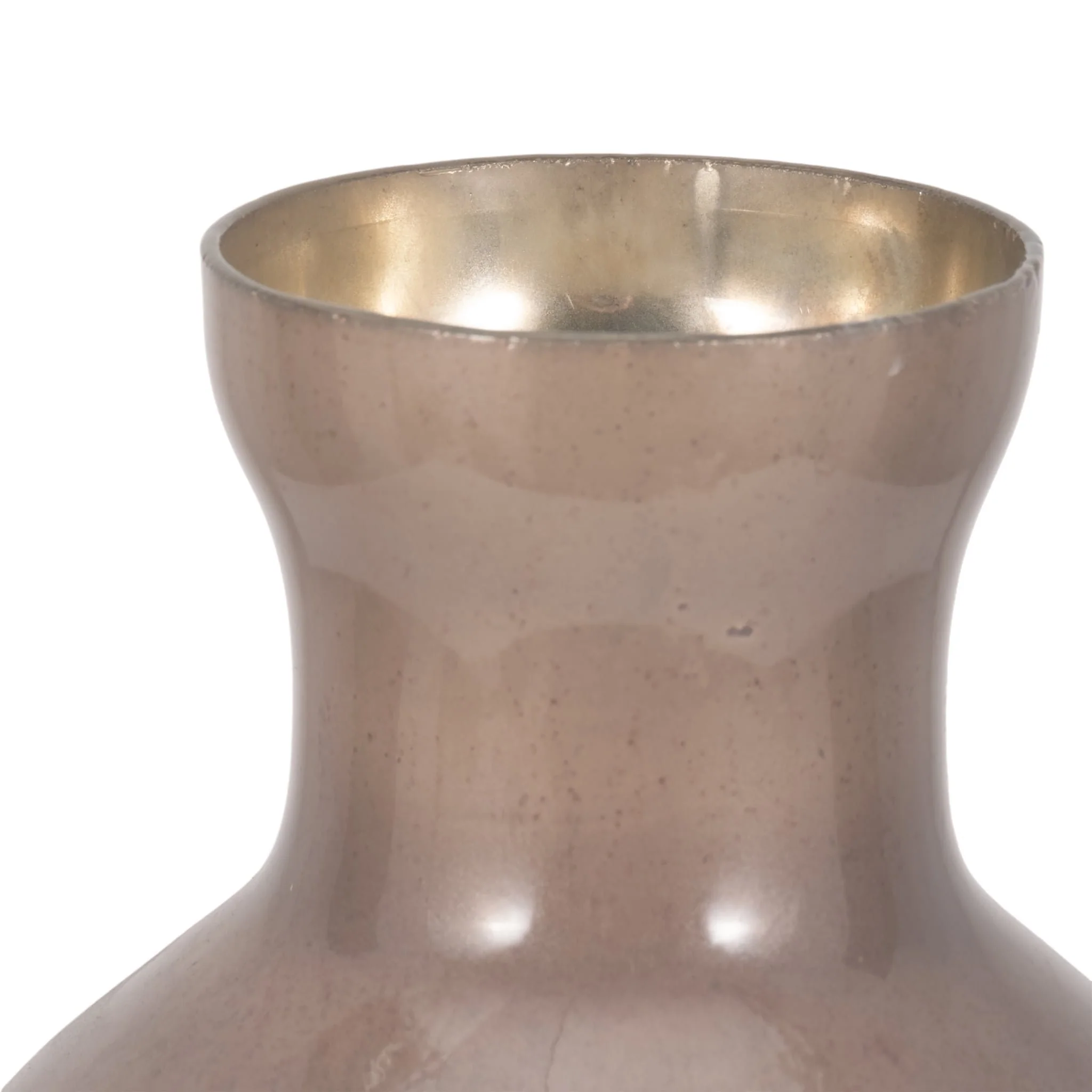 Glass, 18" Bulbous Vase, Champagne - Image 4