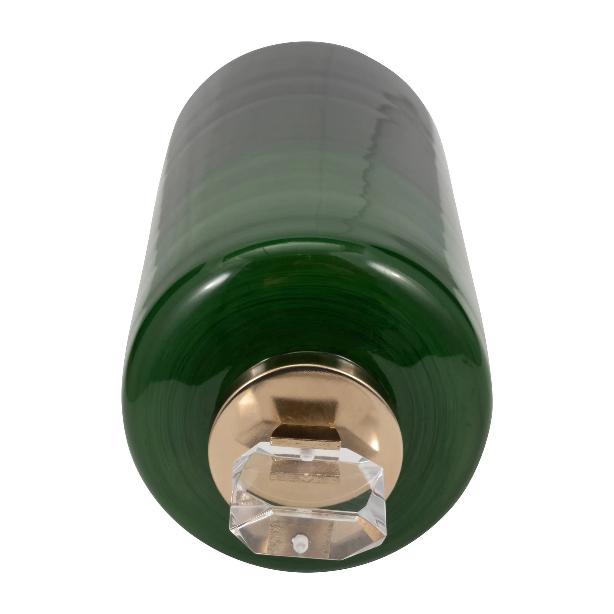 Glass, 18" Emerald City Vase W Lid, Green - Image 5